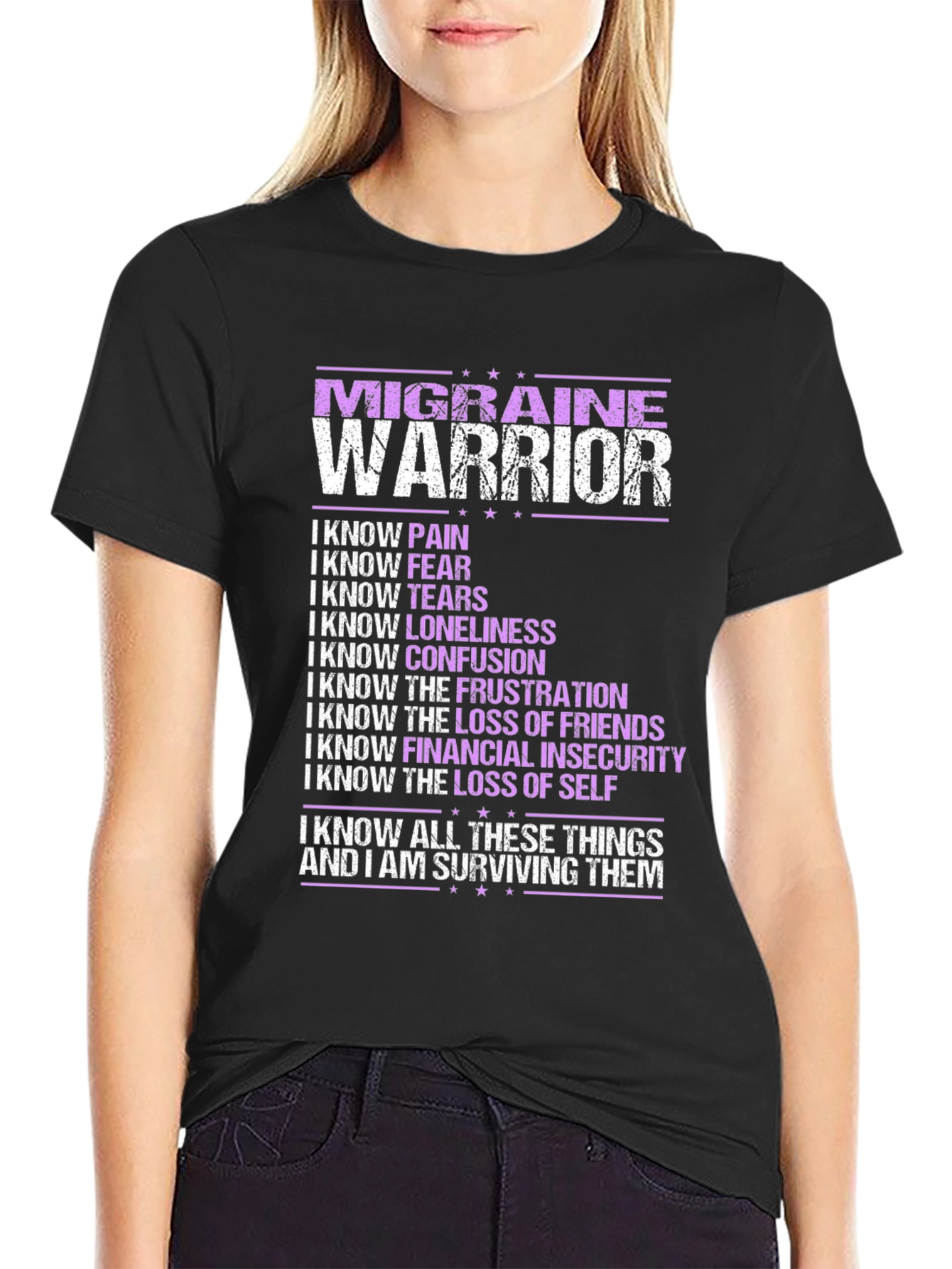 Migraine Warrior T-Shirt: Surviving & Strong