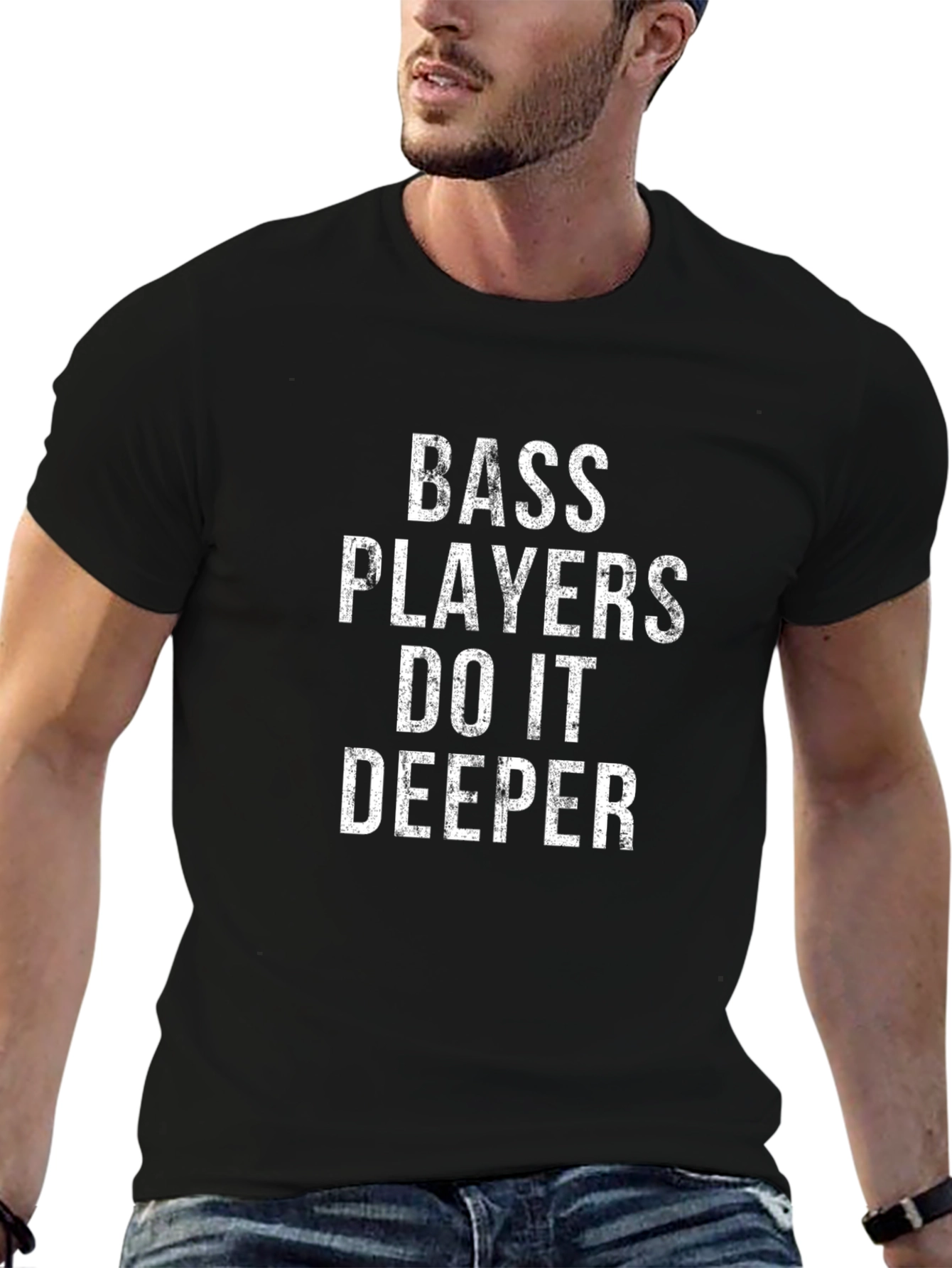Bass Players Do It Deeper Black T-Shirt