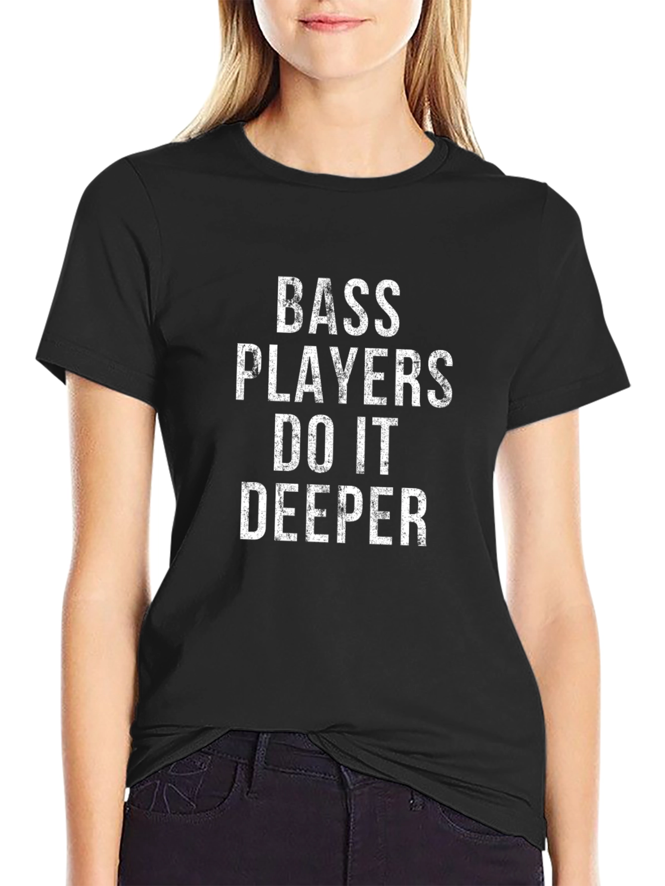 Bass Players Do It Deeper Black T-Shirt