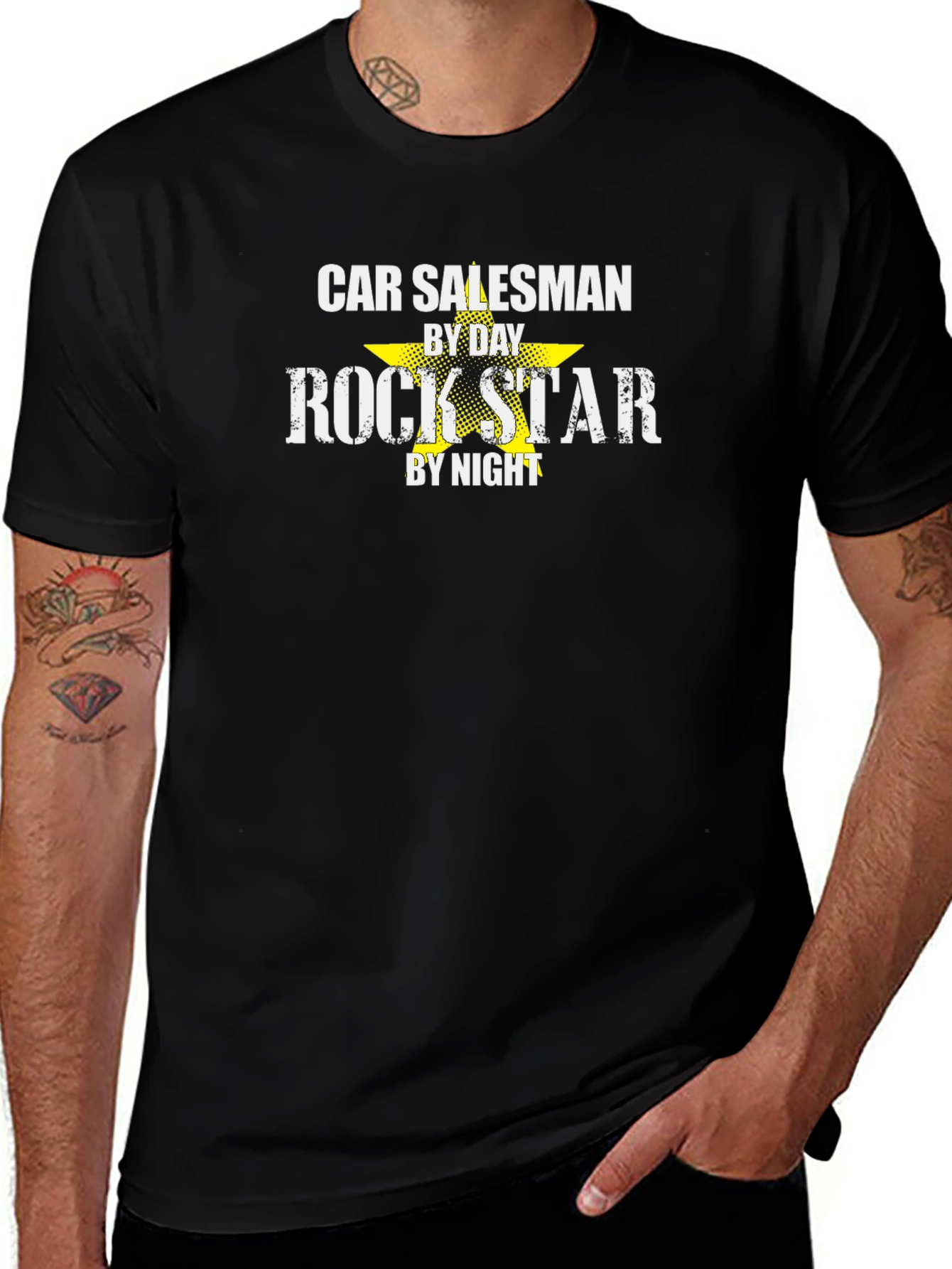 Car Salesman Rock Star Graphic Tee