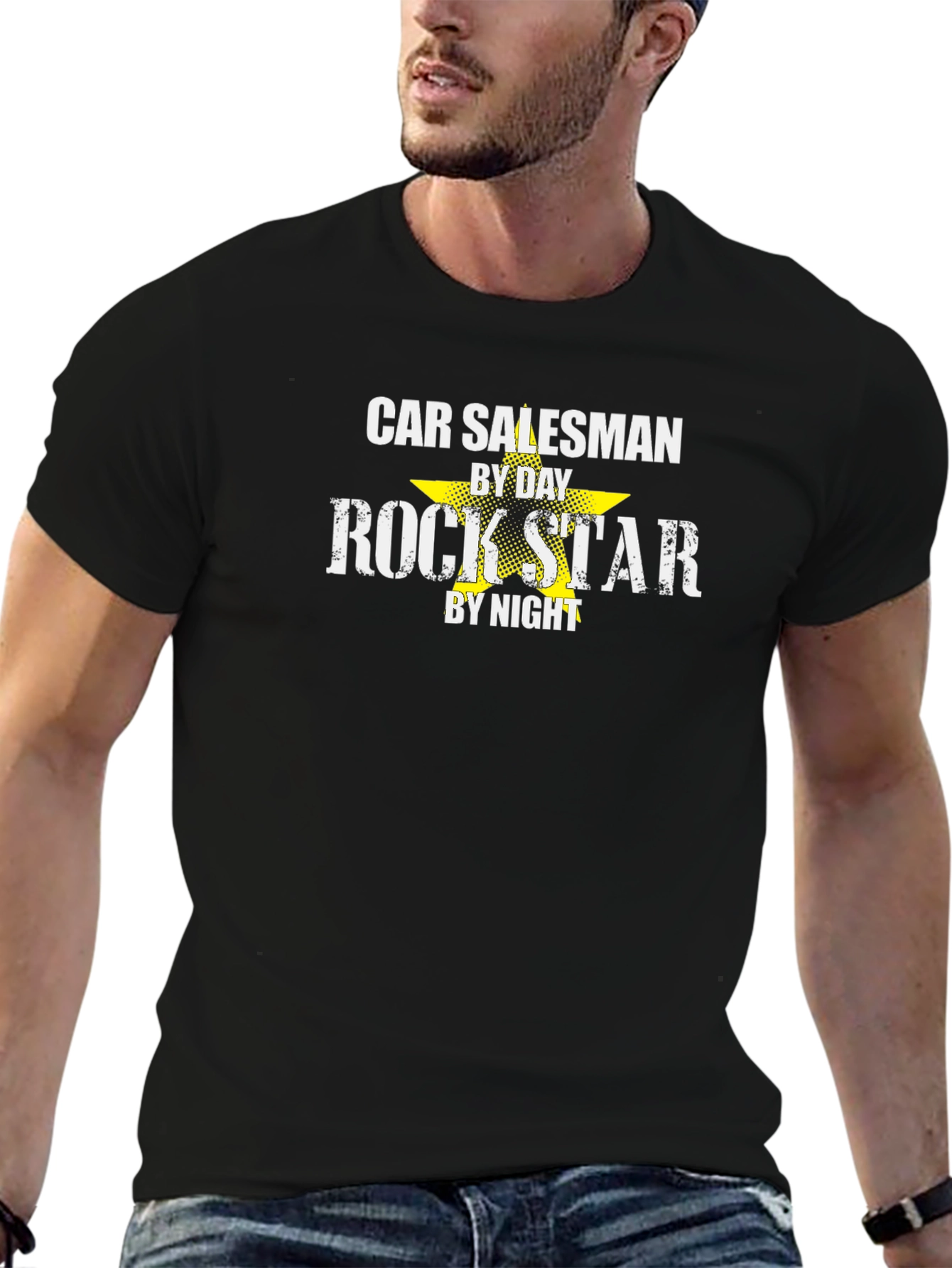 Car Salesman Rock Star Graphic Tee