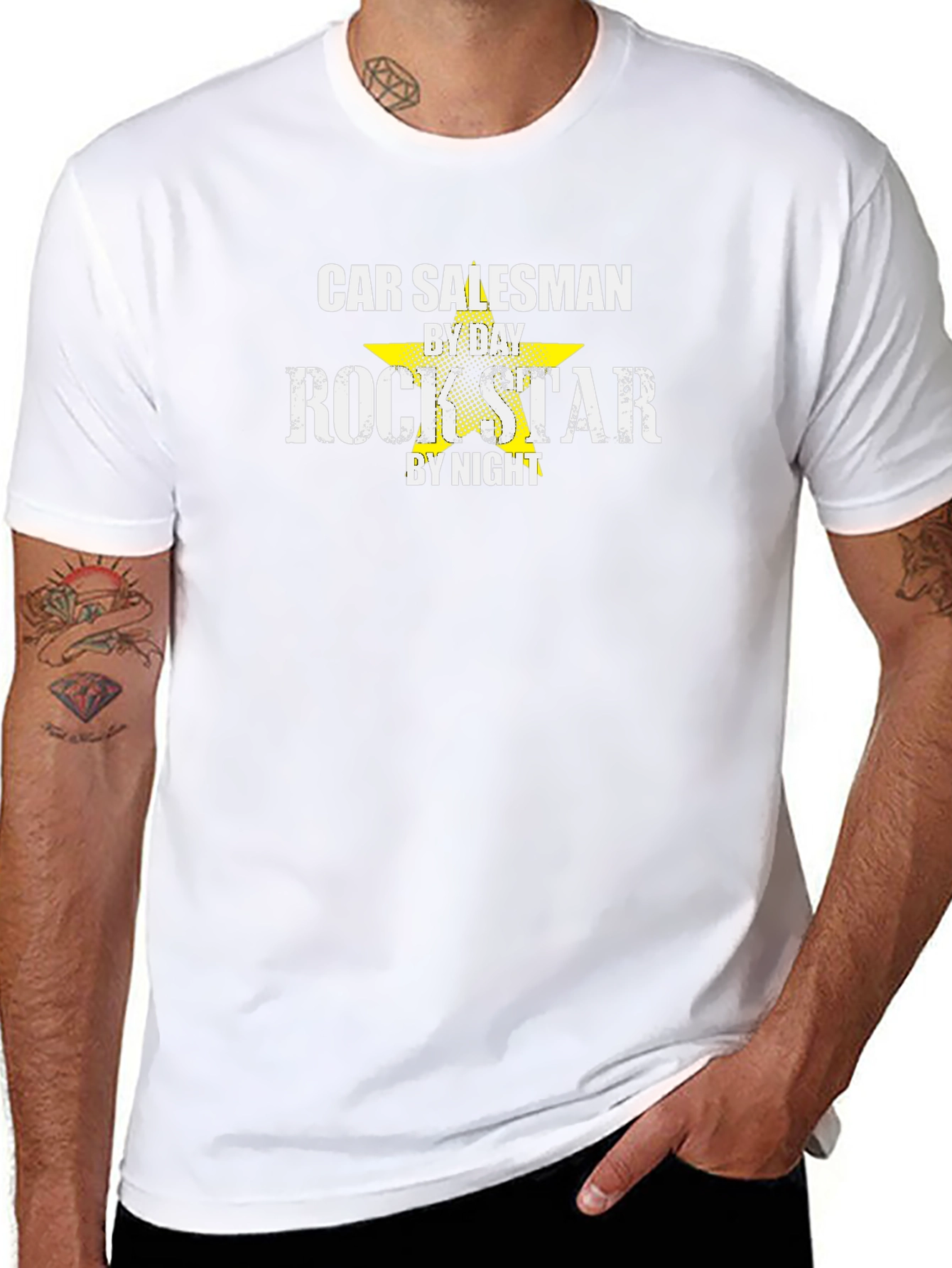 Car Salesman Rock Star Graphic Tee