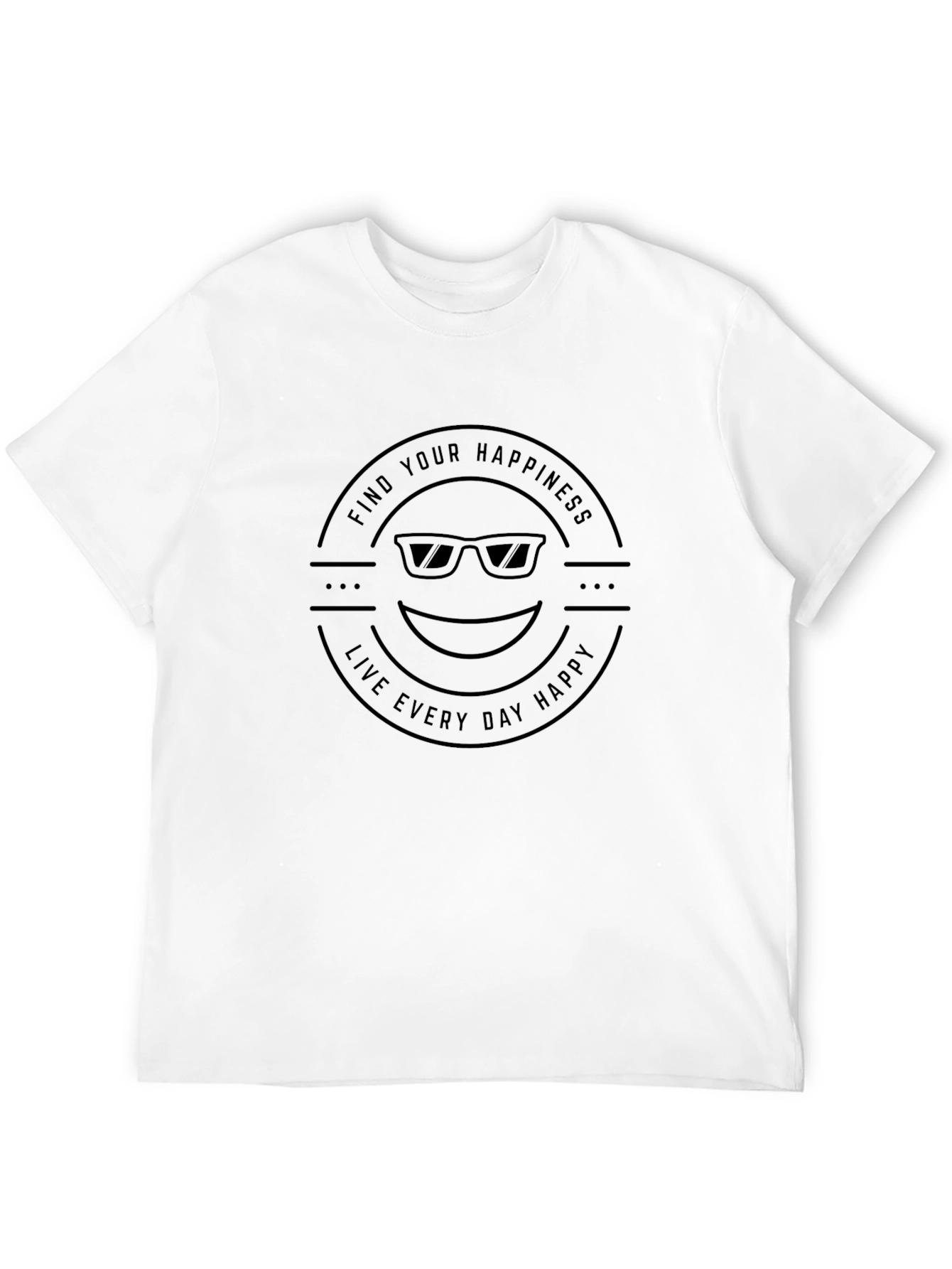Find Your Happiness Graphic Tee - Black