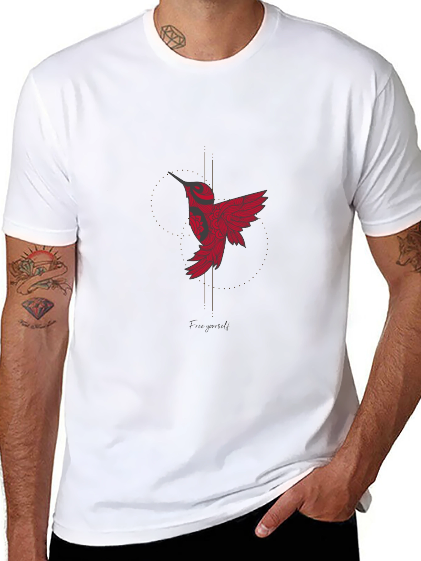 Hummingbird Graphic Print Tee