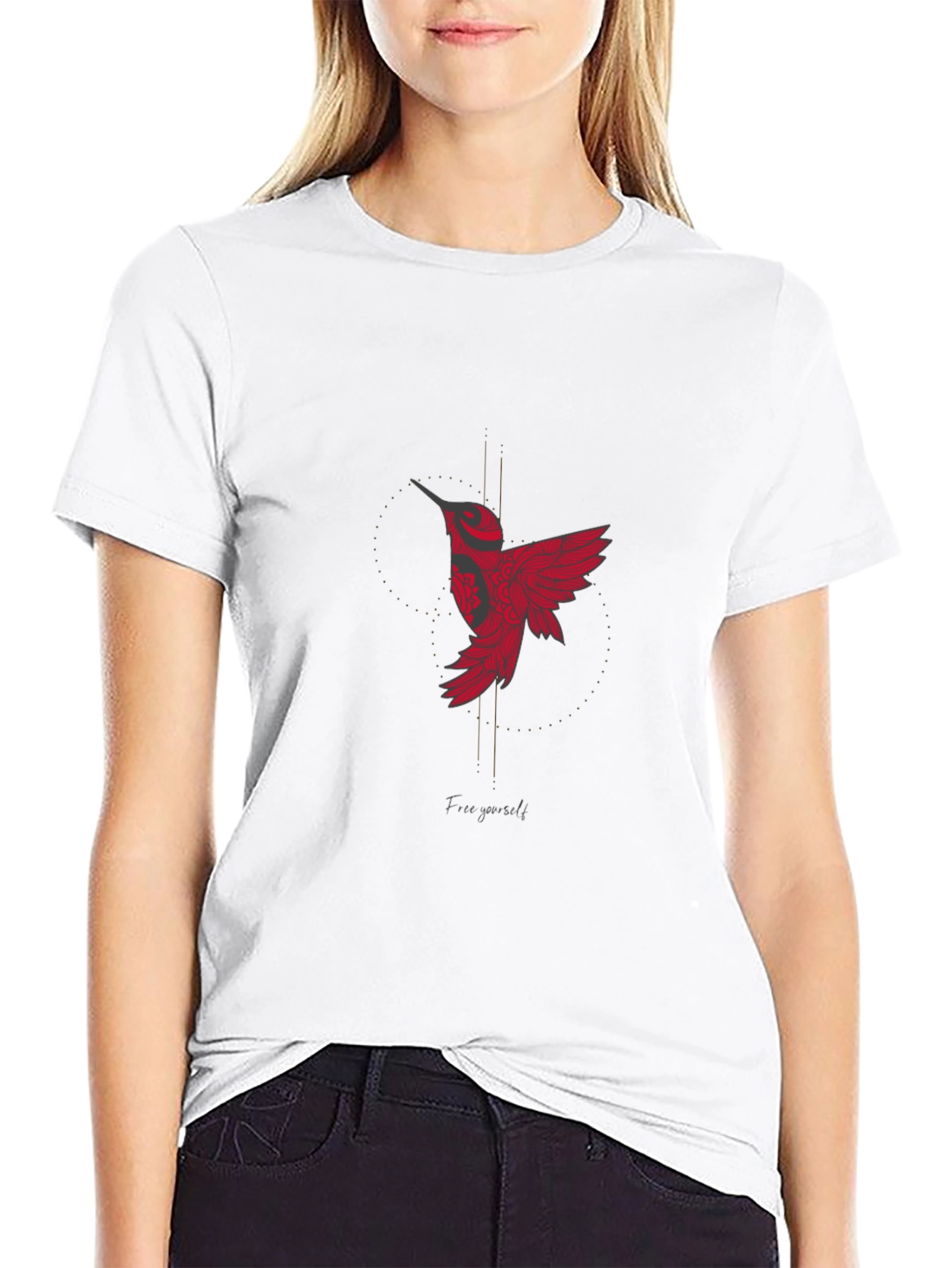 Hummingbird Graphic Print Tee
