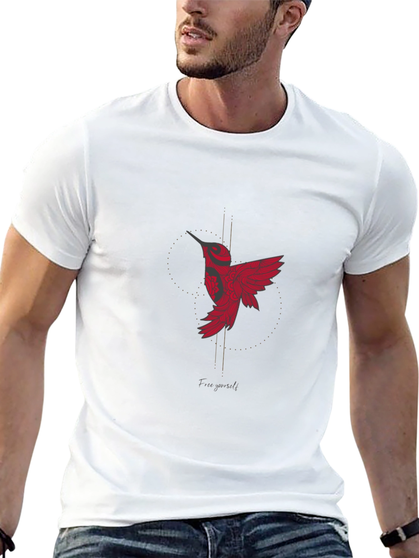 Hummingbird Graphic Print Tee