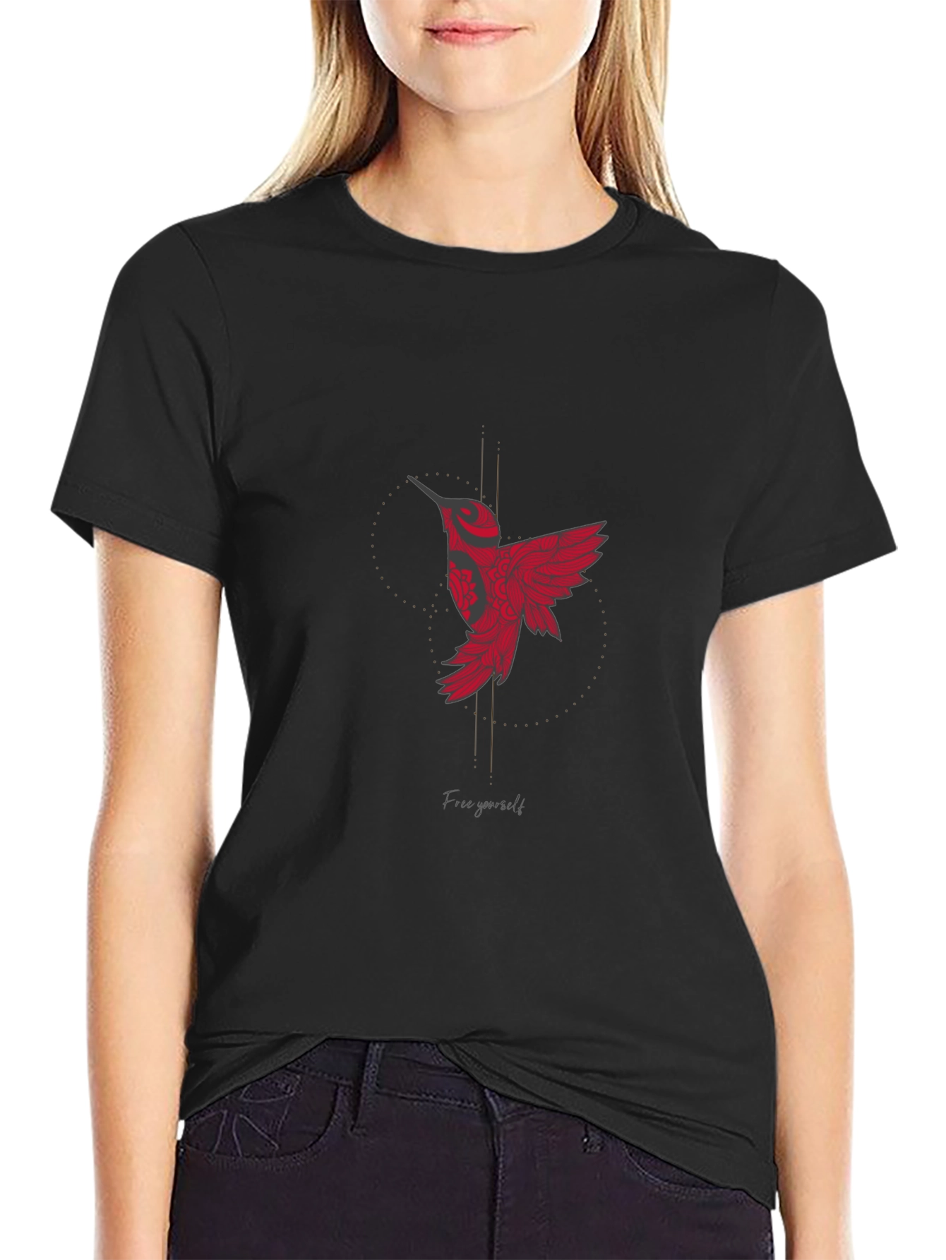 Hummingbird Graphic Print Tee