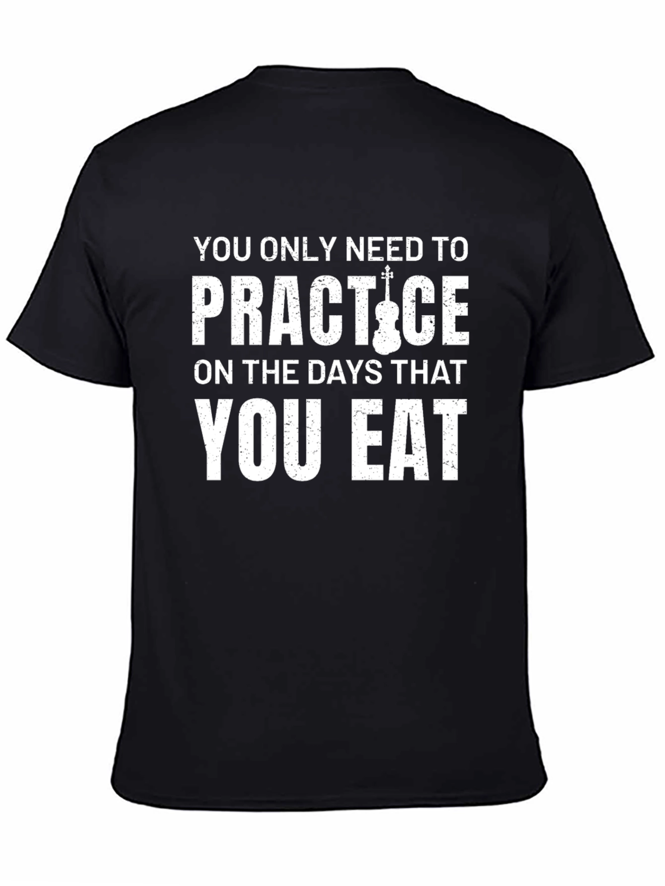 Practice Violin Black Graphic T-Shirt