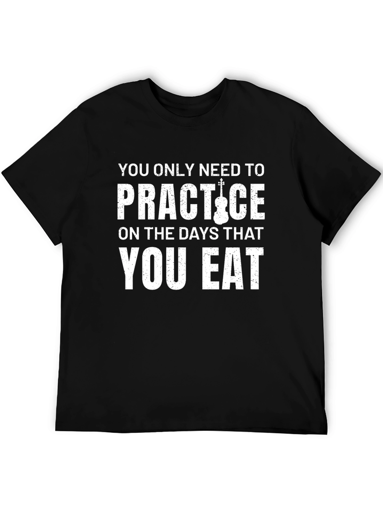 Practice Violin Black Graphic T-Shirt