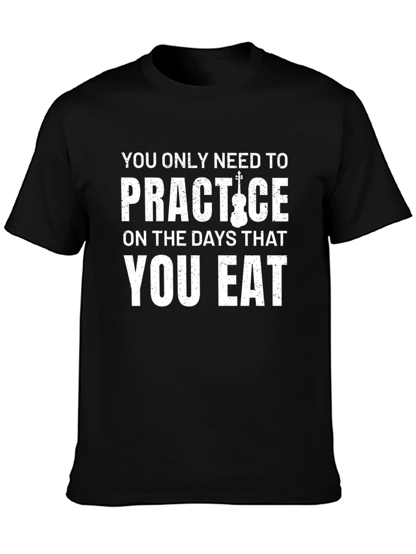 Practice Violin Black Graphic T-Shirt