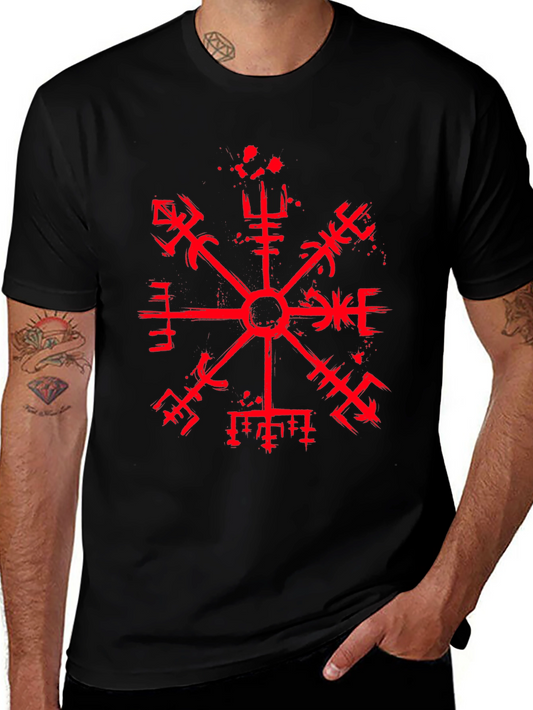 Viking Compass Black Graphic Tee