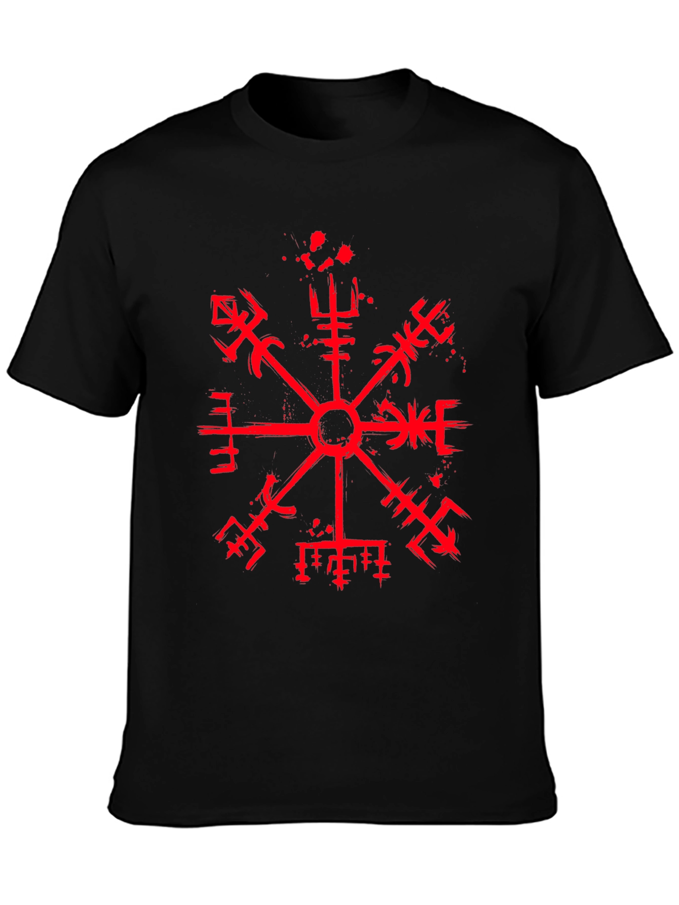 Viking Compass Black Graphic Tee