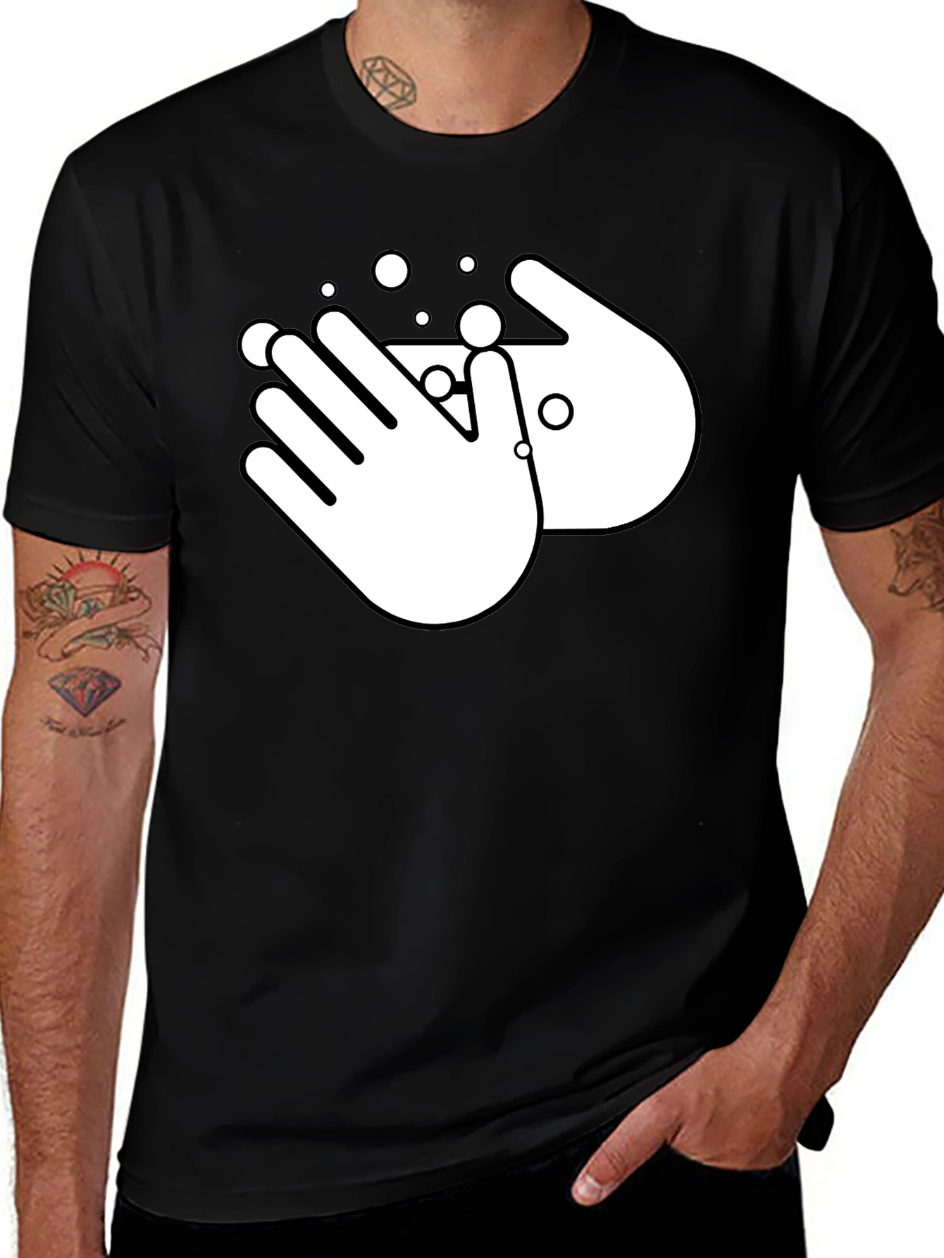 Wash Your Hands Black T-Shirt