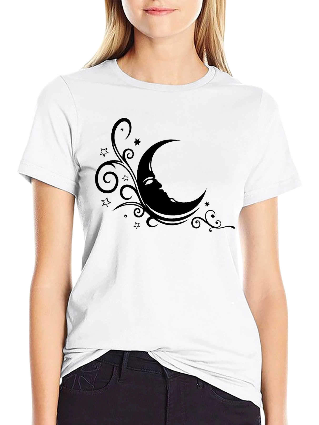 Mystic Moon Graphic Tee - Mens Black T-Shirt