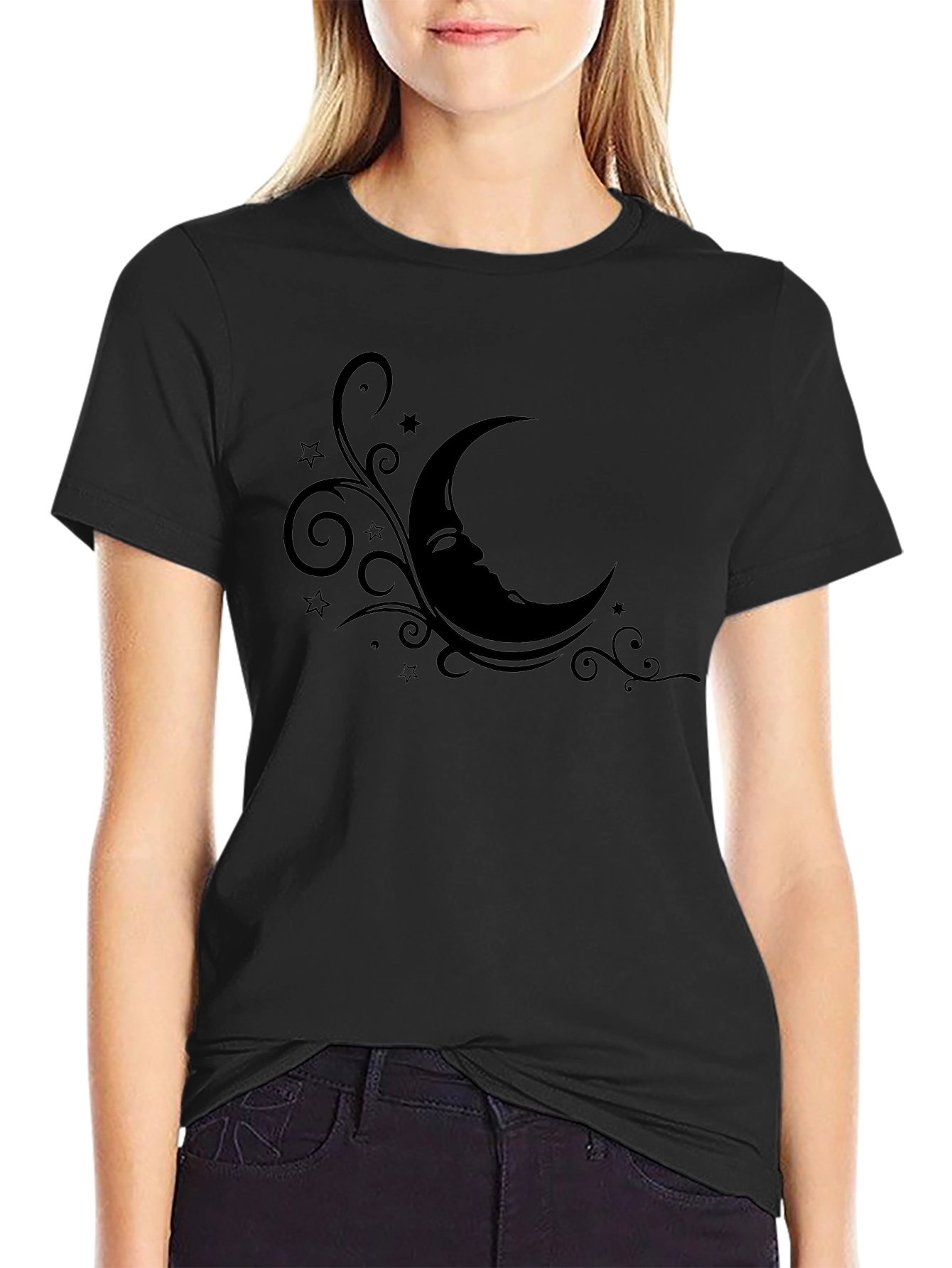 Mystic Moon Graphic Tee - Mens Black T-Shirt