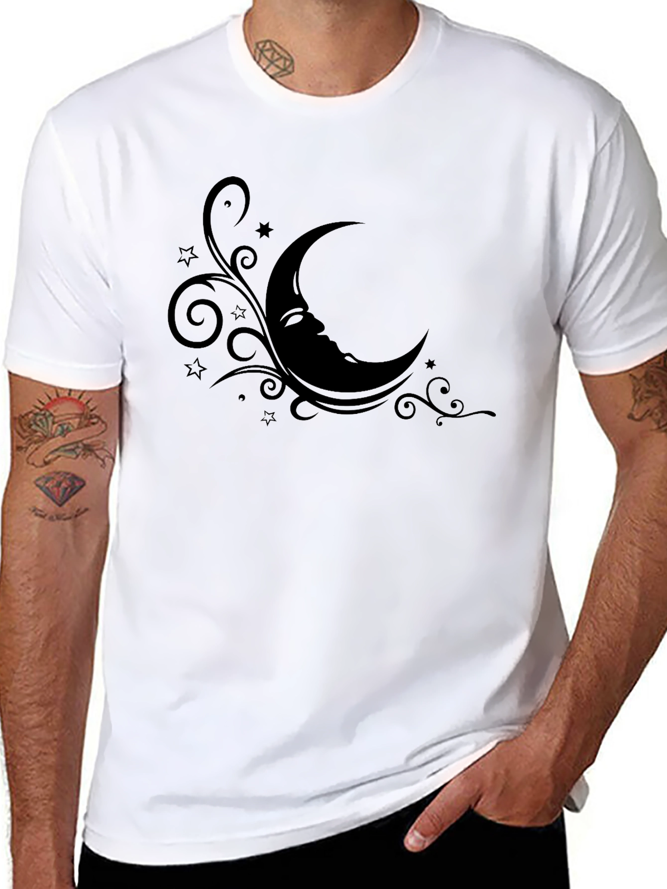 Mystic Moon Graphic Tee - Mens Black T-Shirt