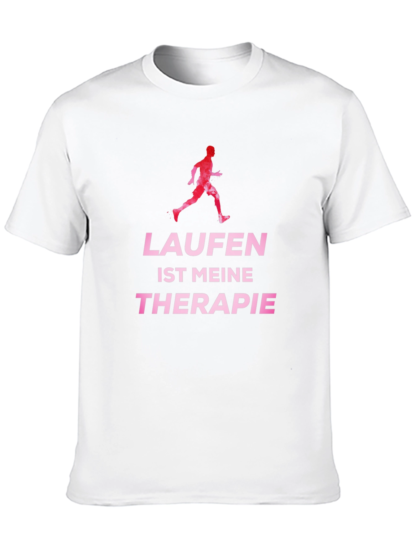 Running is My Therapy T-Shirt - Black Cotton Tee