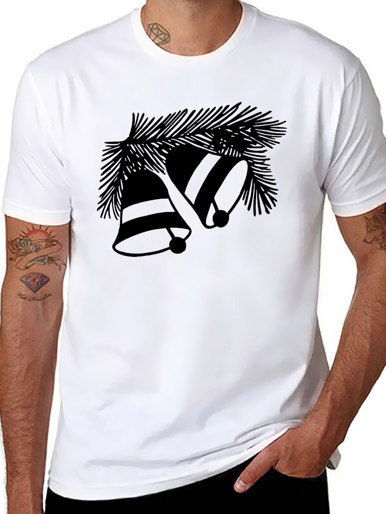 Festive Bells Graphic Tee - Holiday Cheer