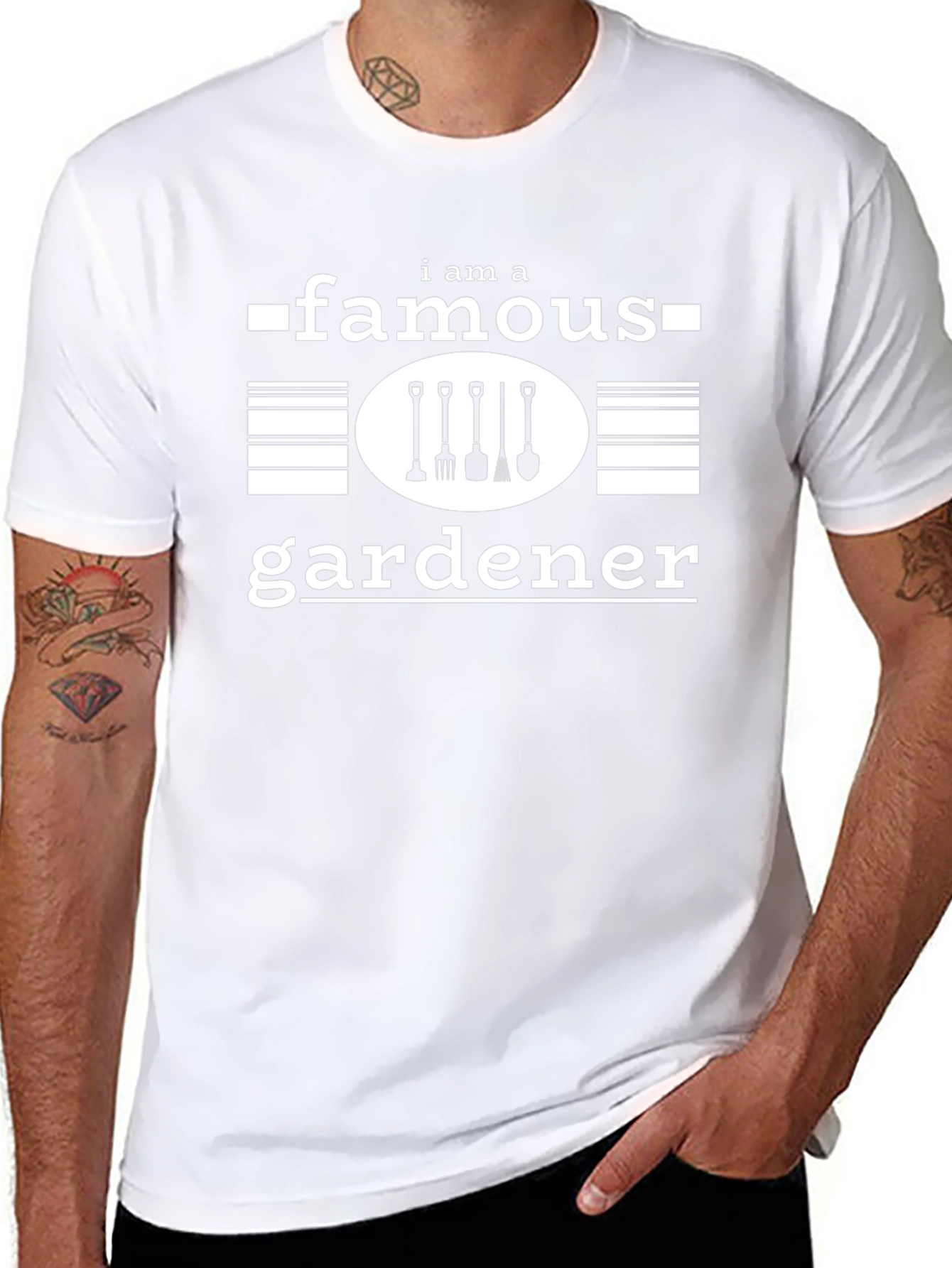I Am A Famous Gardener T-Shirt - Black