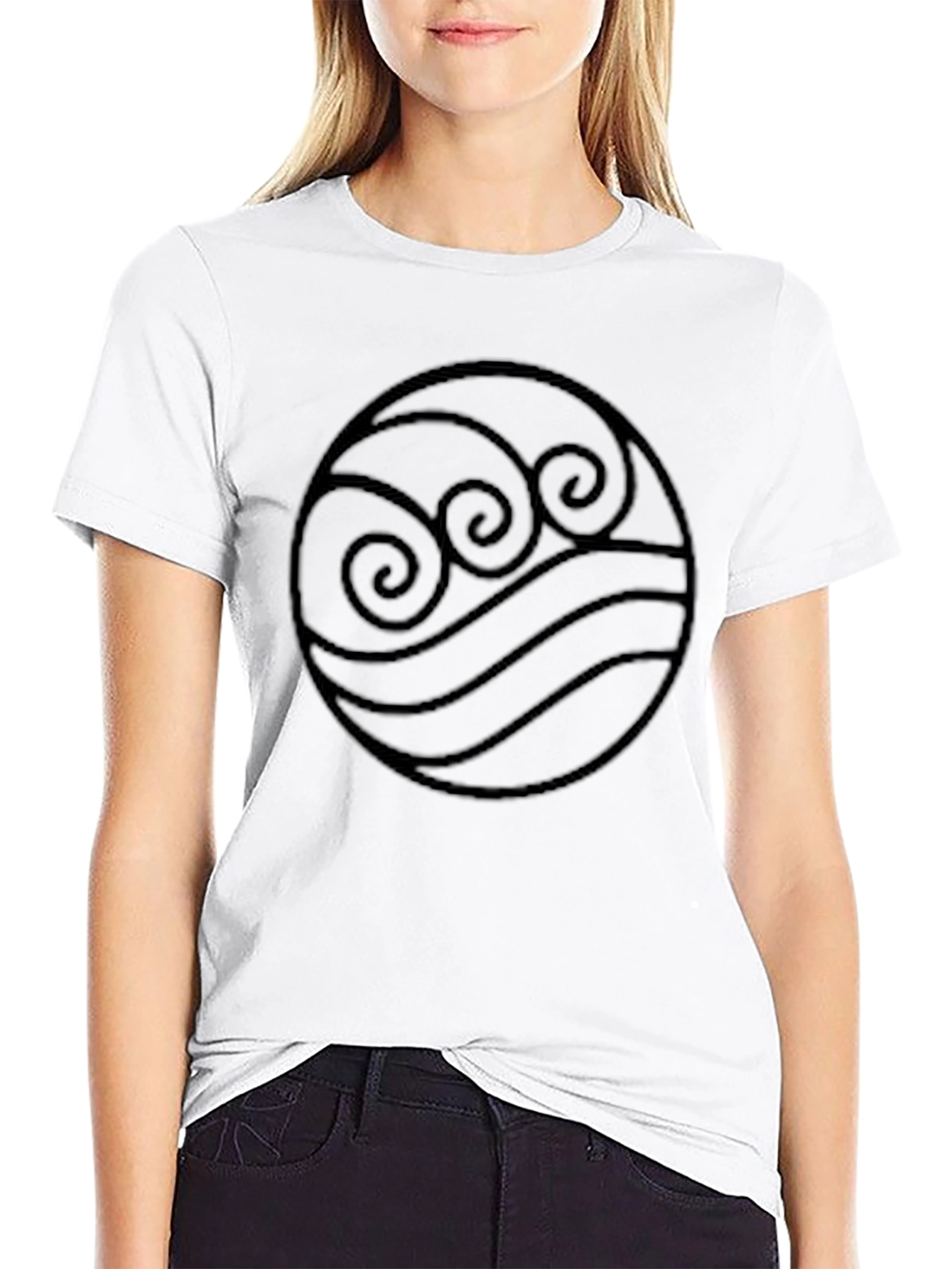Water Tribe Symbol Black T-Shirt