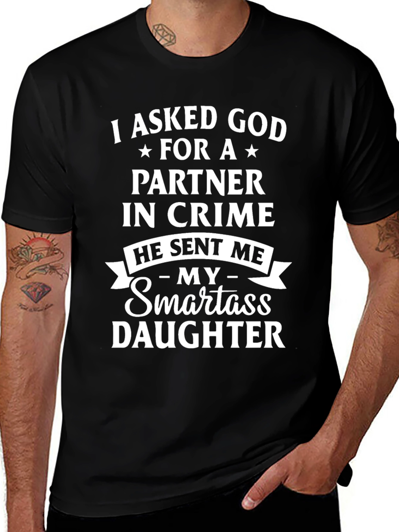Partner in Crime Smartass Daughter Graphic T-Shirt