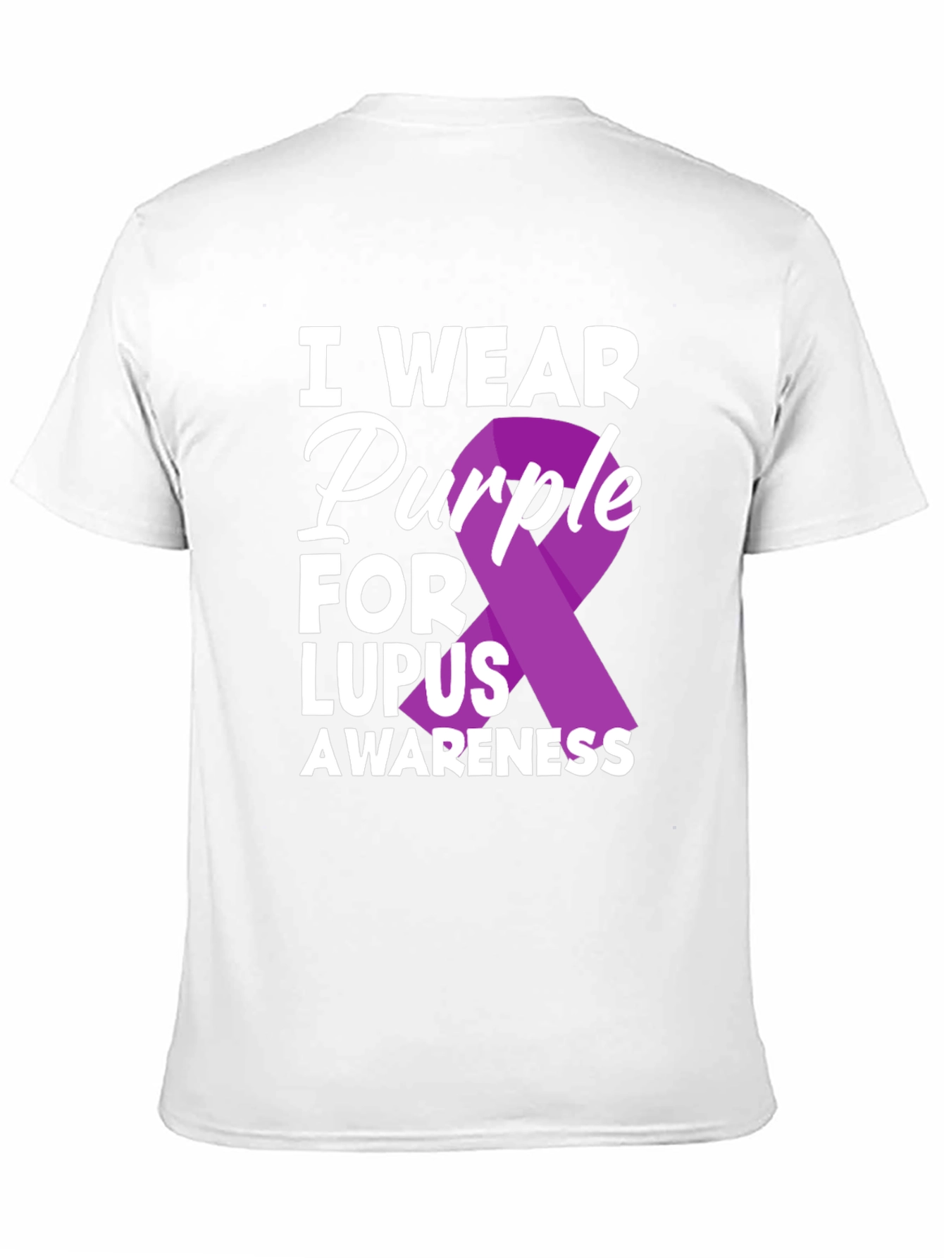 Lupus Awareness Purple Ribbon Graphic T-Shirt