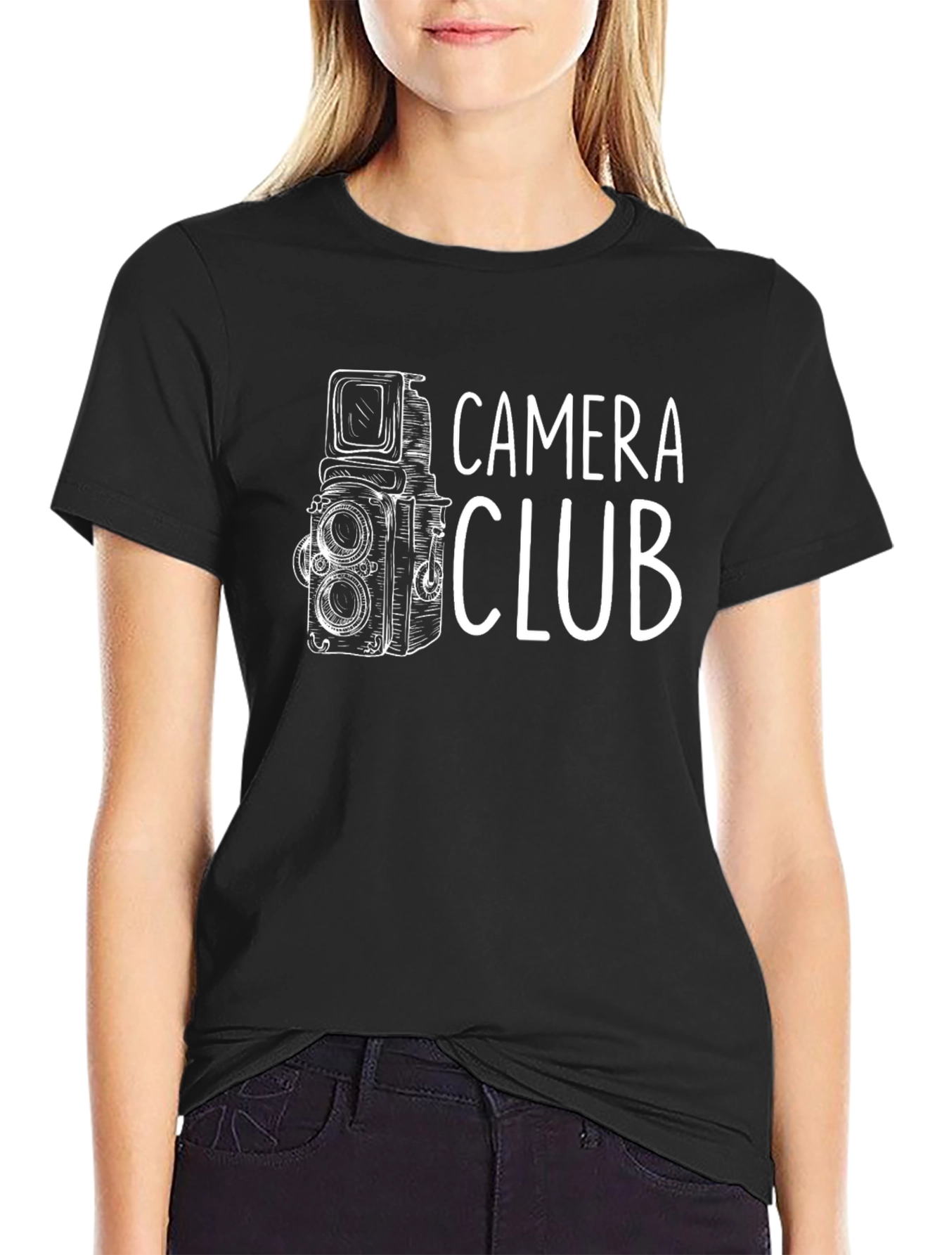 Camera Club Graphic Tee - Black