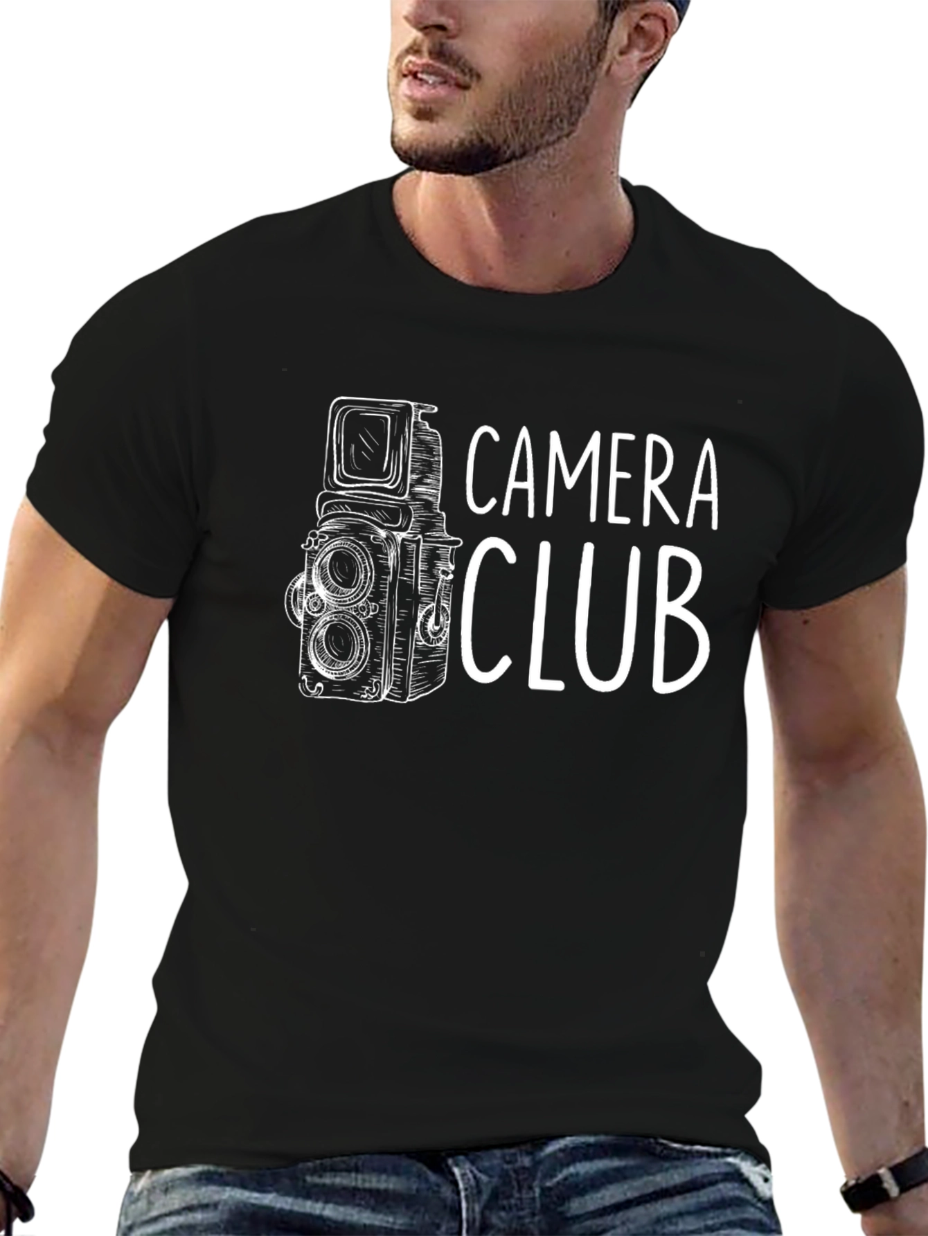 Camera Club Graphic Tee - Black