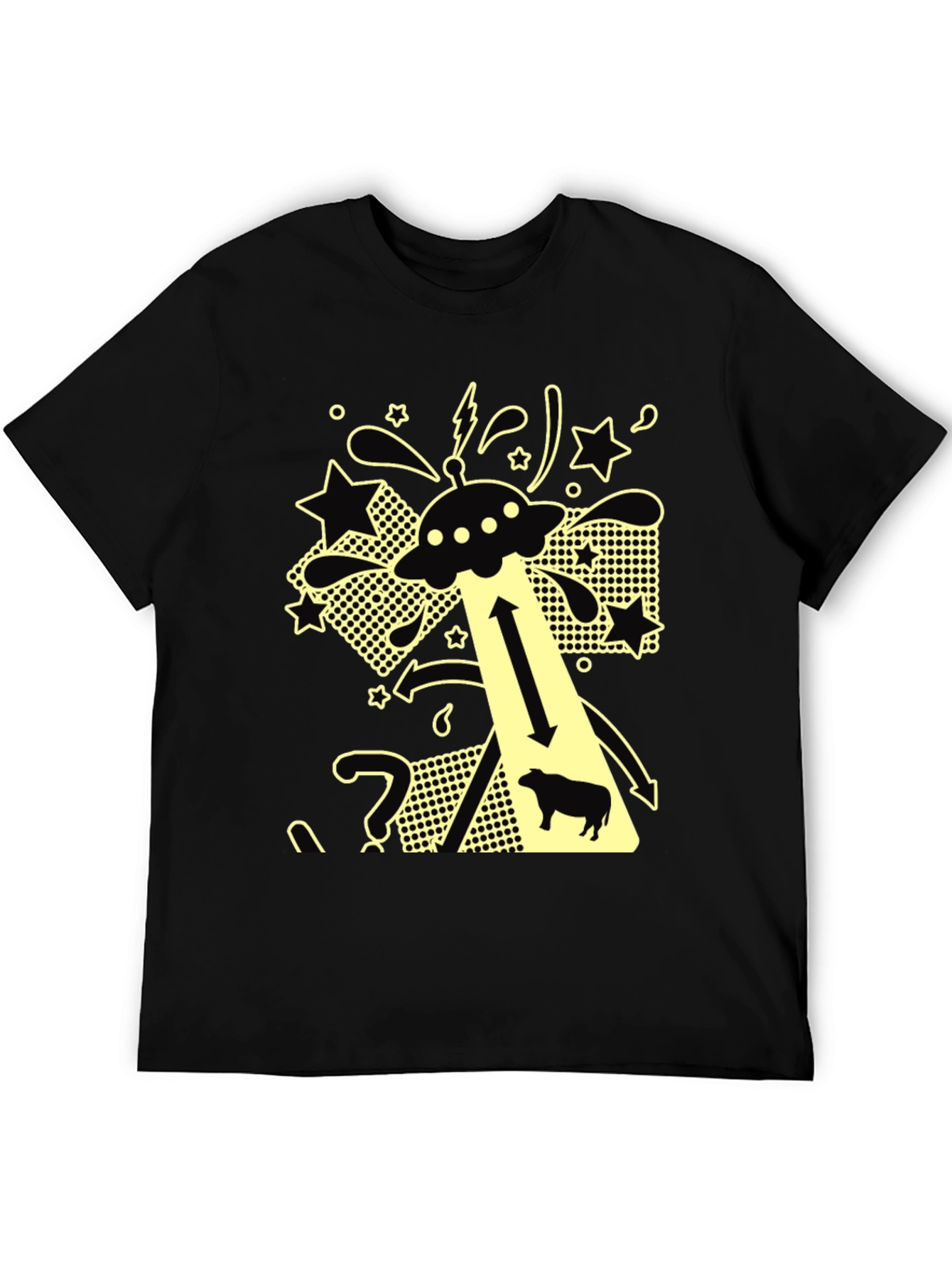UFO Cow Abduction T-Shirt - Funny Alien Graphic Tee