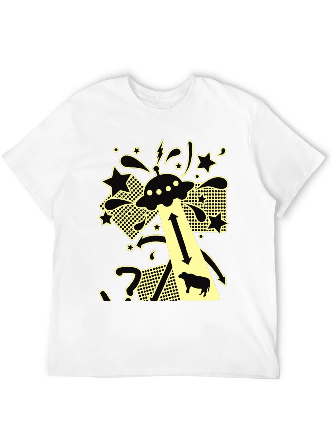 UFO Cow Abduction T-Shirt - Funny Alien Graphic Tee