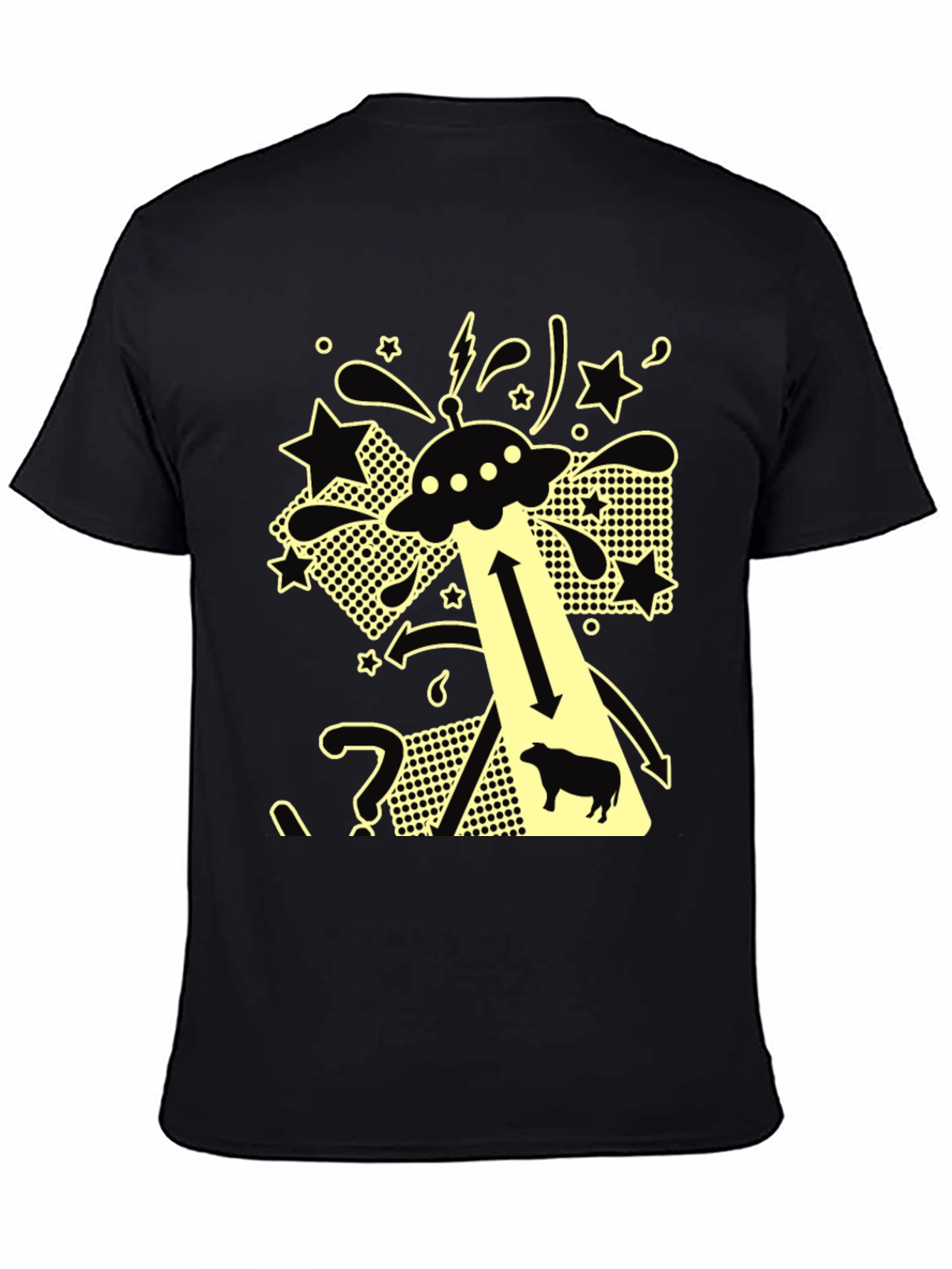 UFO Cow Abduction T-Shirt - Funny Alien Graphic Tee