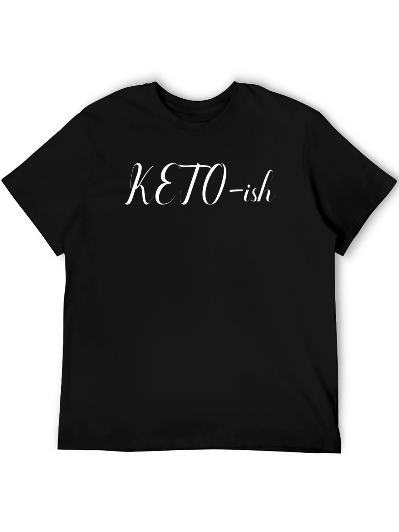 Keto-ish Black Graphic Tee - Stylish Comfort