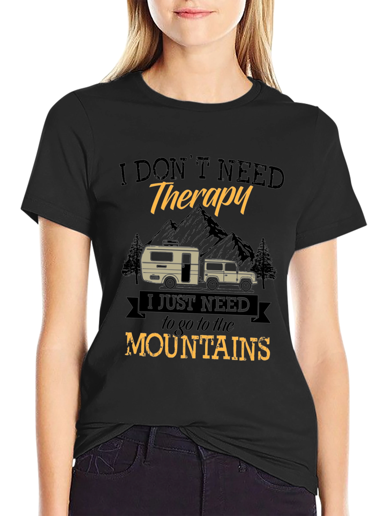 Mountain Therapy Graphic Tee - Outdoor Adventure Shirt