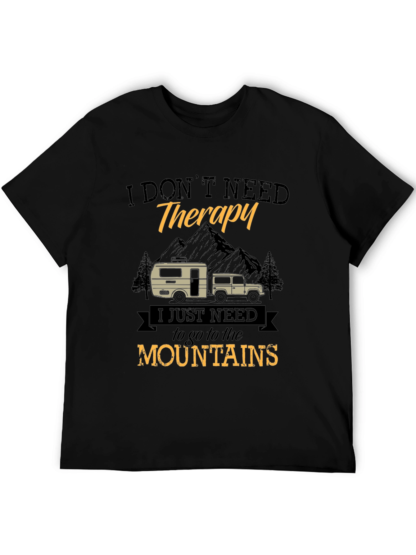 Mountain Therapy Graphic Tee - Outdoor Adventure Shirt