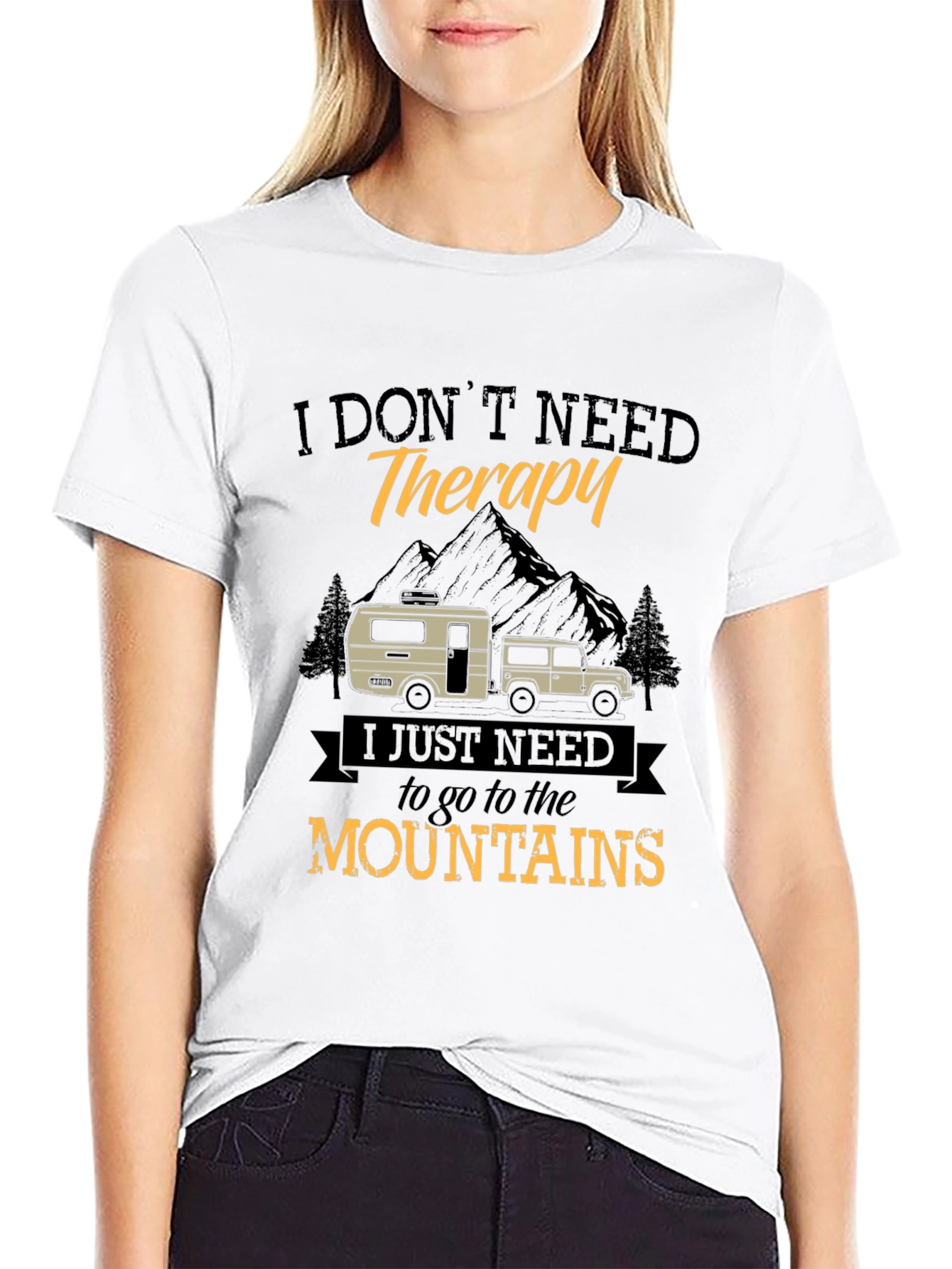 Mountain Therapy Graphic Tee - Outdoor Adventure Shirt