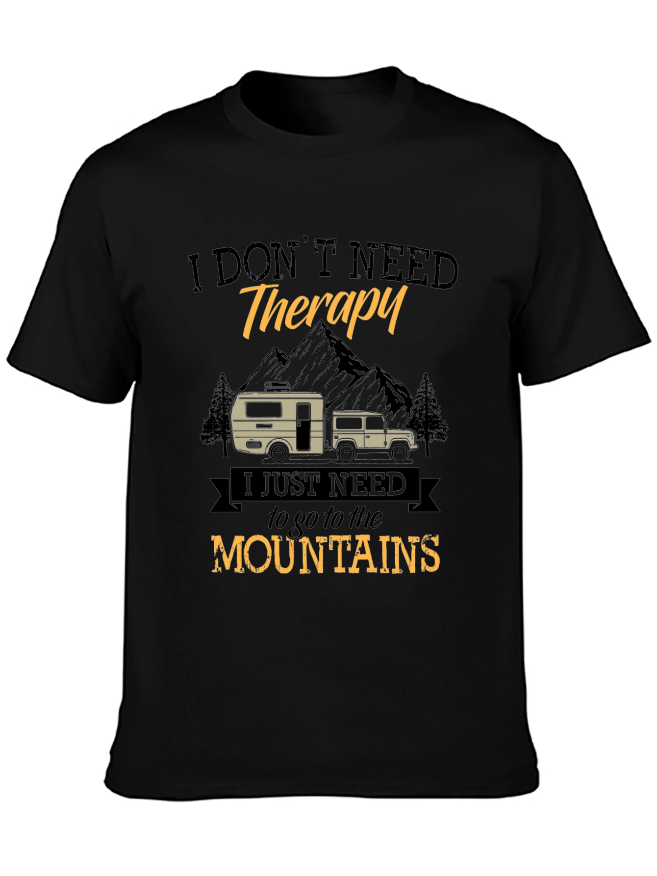 Mountain Therapy Graphic Tee - Outdoor Adventure Shirt