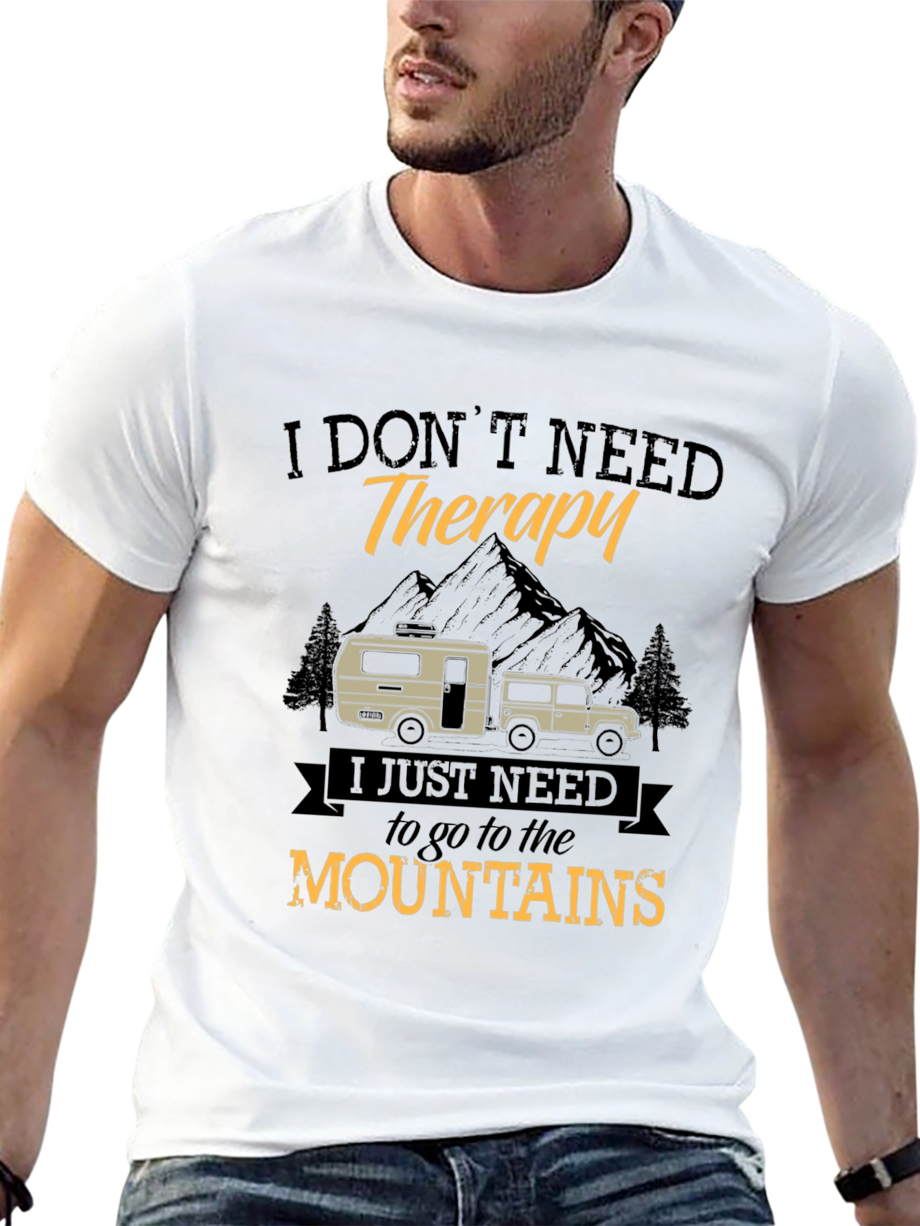 Mountain Therapy Graphic Tee - Outdoor Adventure Shirt