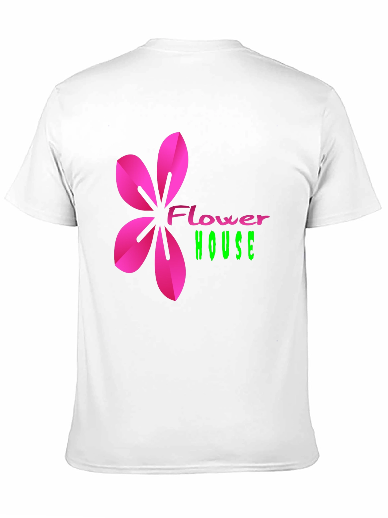 Flower House Graphic Print Tee - Casual Black T-Shirt