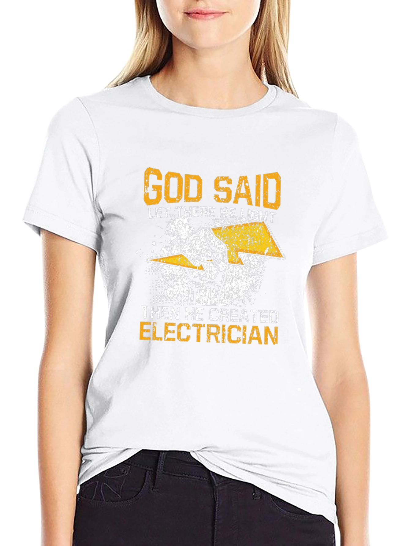 Electrician T-Shirt - God Said Let There Be Light