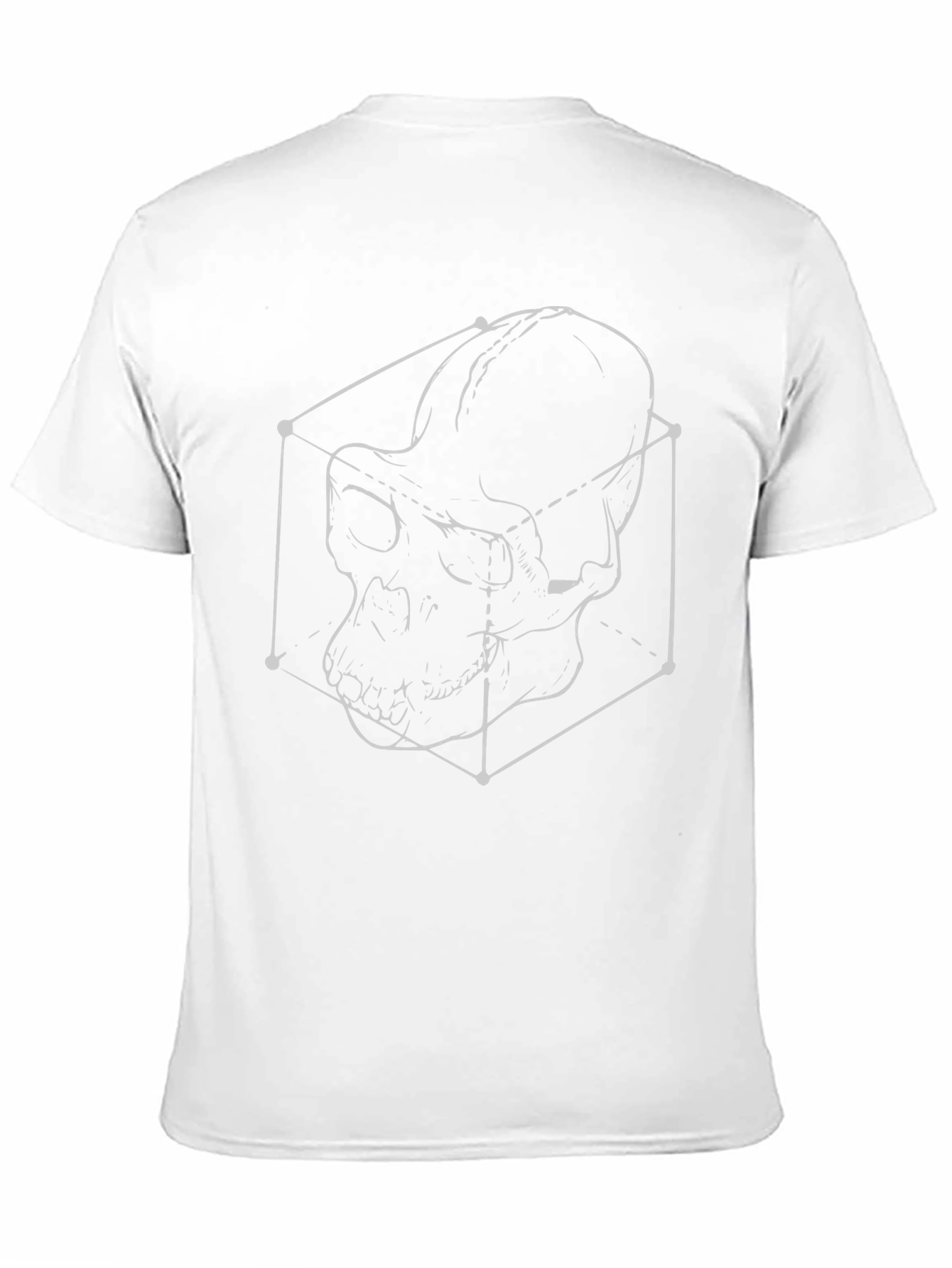 Geometric Skull Graphic Tee - Modern Design