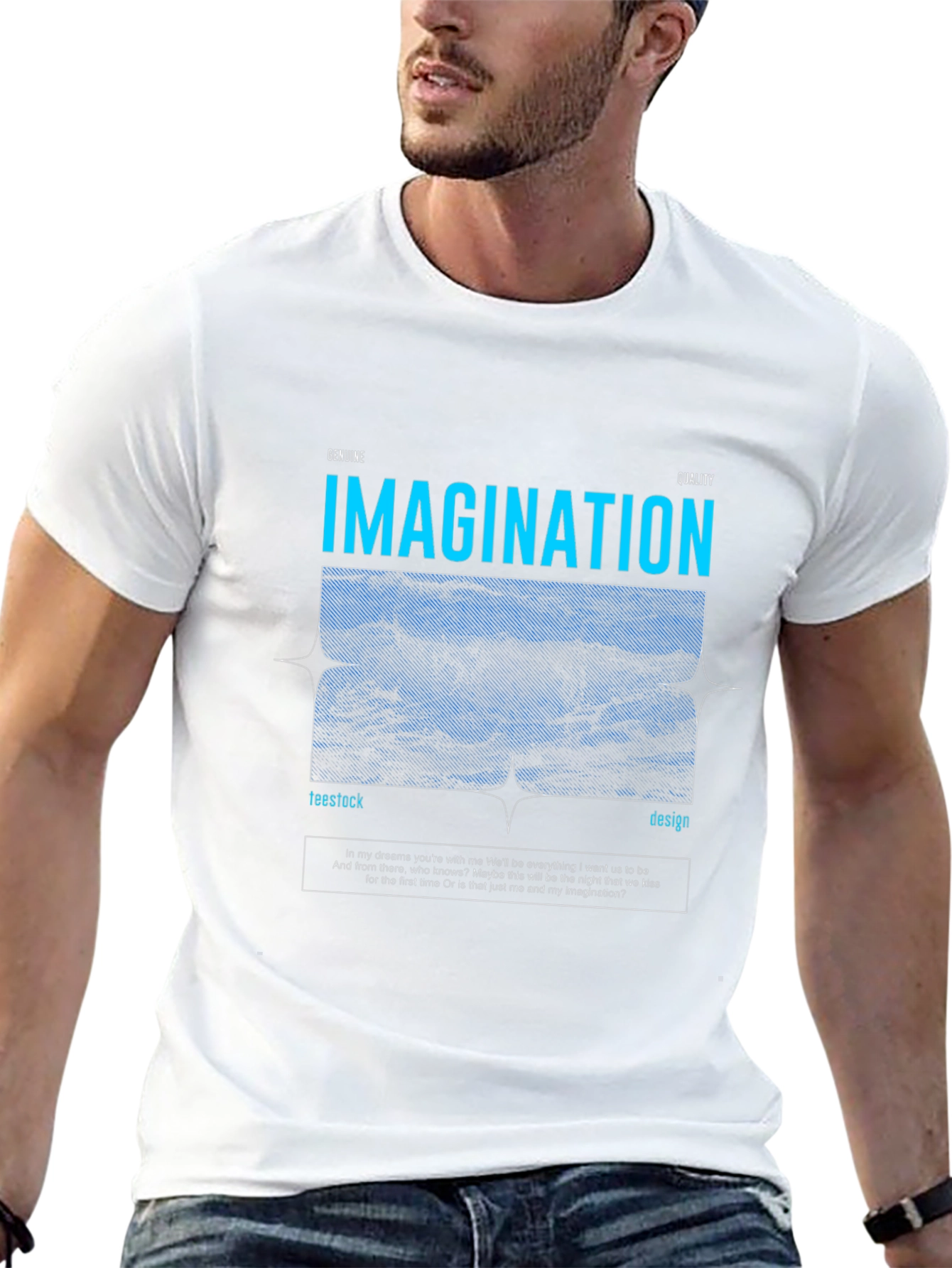 Imagination Graphic Tee - Black Casual T-Shirt