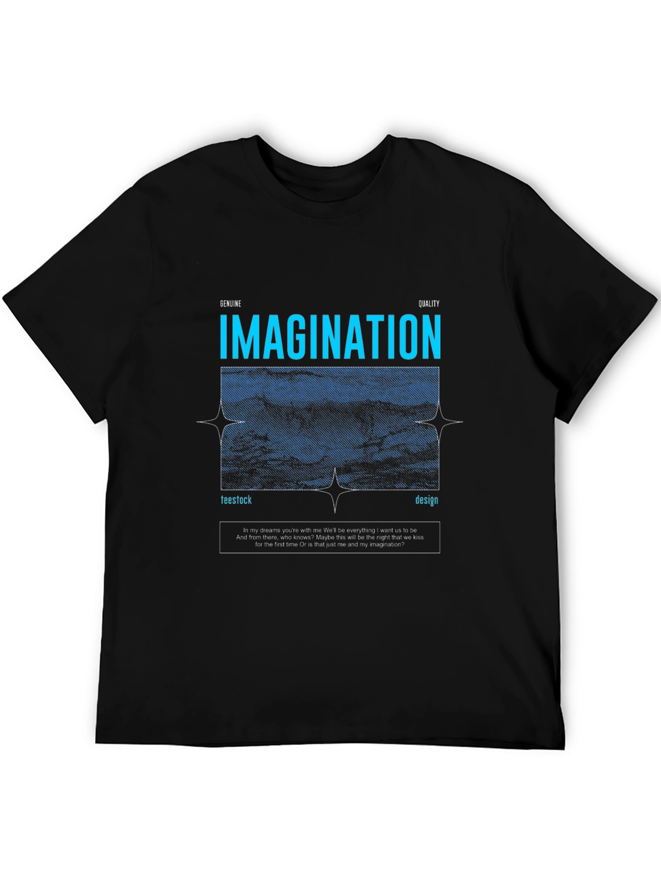 Imagination Graphic Tee - Black Casual T-Shirt