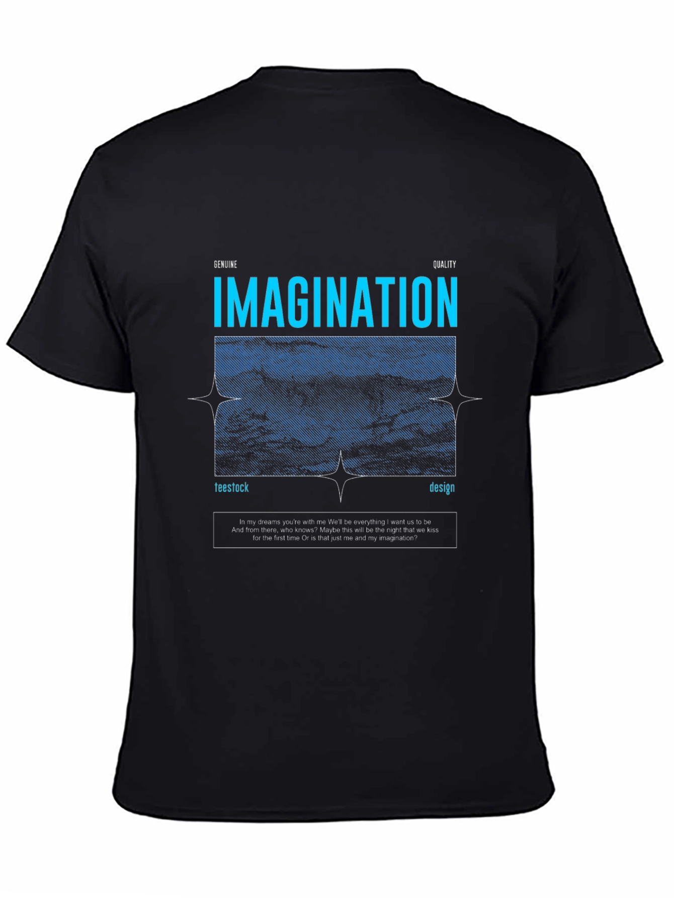 Imagination Graphic Tee - Black Casual T-Shirt