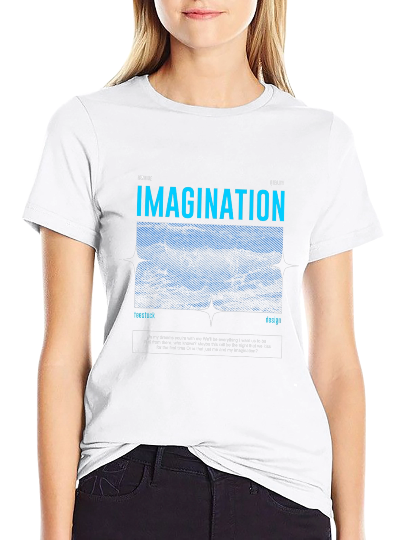 Imagination Graphic Tee - Black Casual T-Shirt