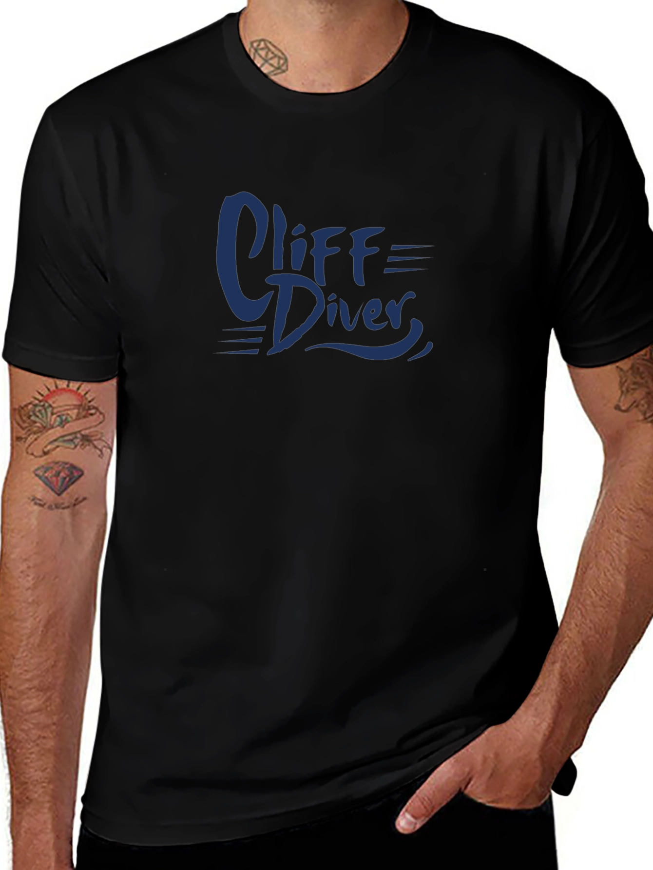 Cliff Diver Graphic T-Shirt - Cool Casual Tee