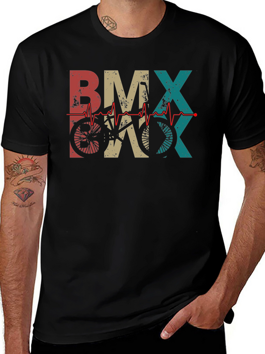 Retro BMX Heartbeat T-Shirt - Black