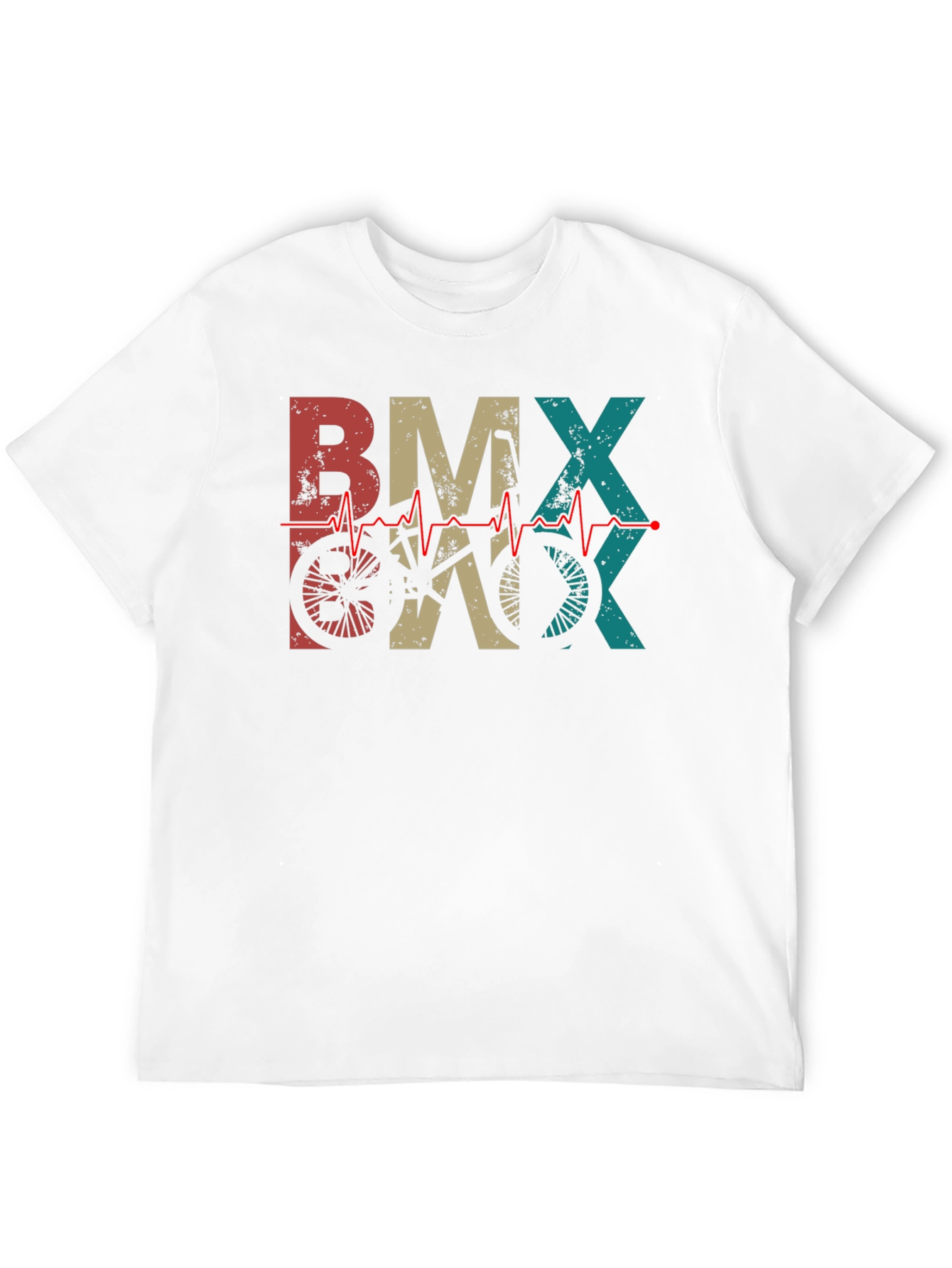 Retro BMX Heartbeat T-Shirt - Black