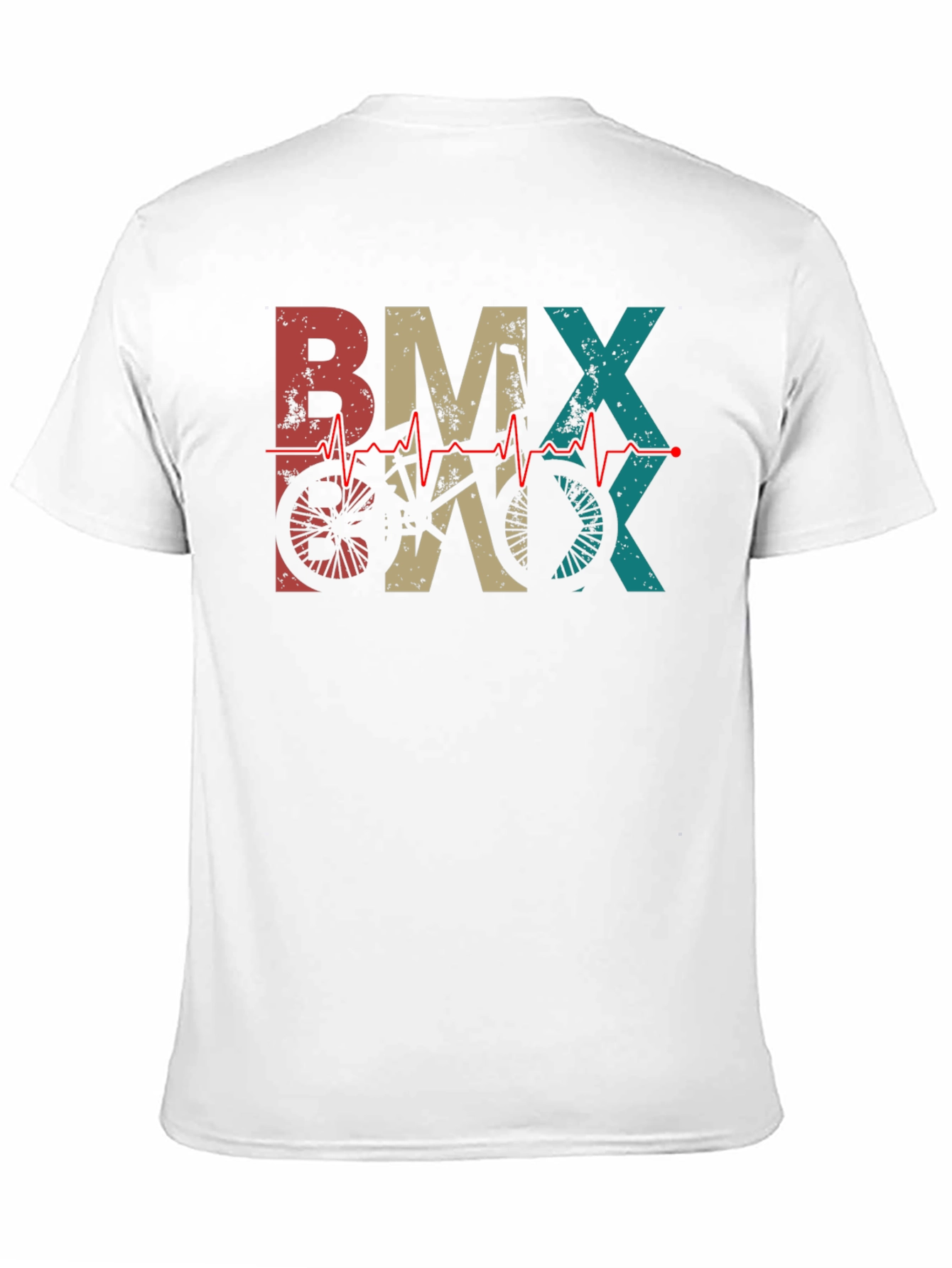 Retro BMX Heartbeat T-Shirt - Black