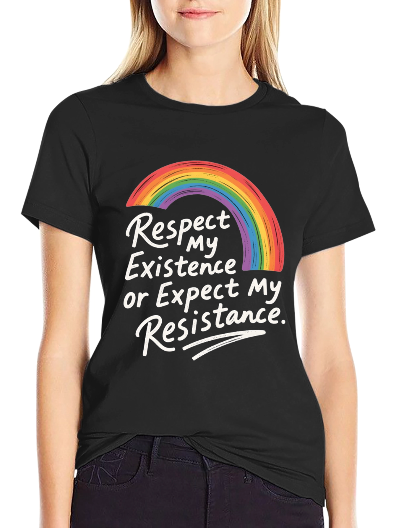 Rainbow Pride Respect Existence T-Shirt