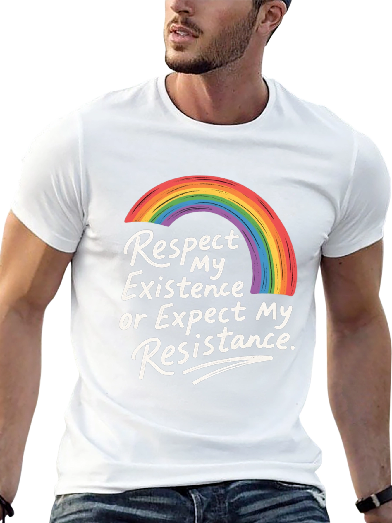 Rainbow Pride Respect Existence T-Shirt